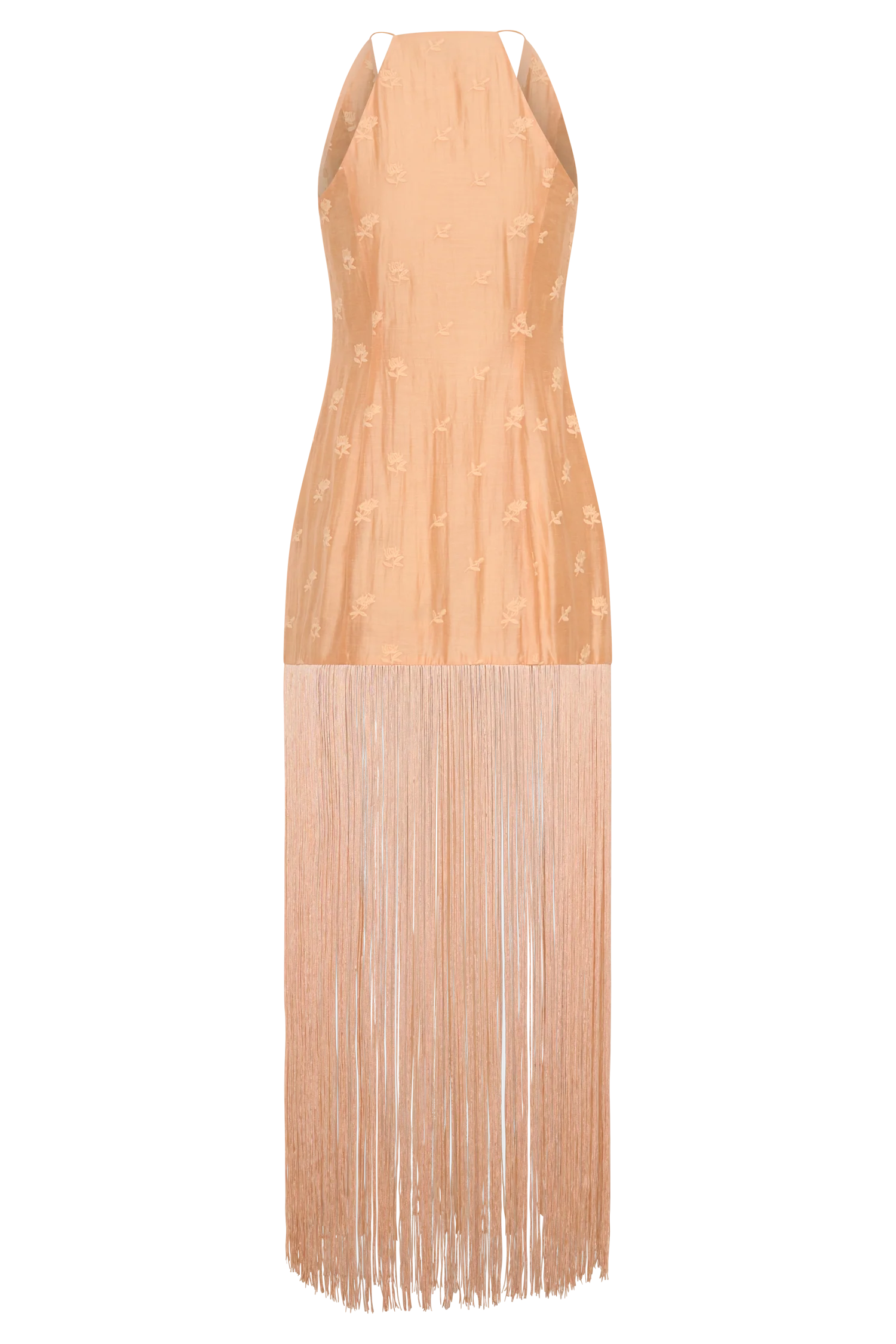 Abigail V Neck Fringe Maxi Dress - Orange - Image 6