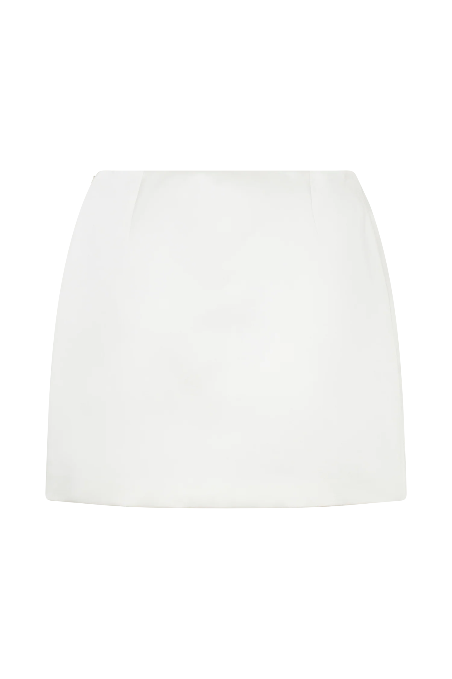 Adeline Satin Mini Skirt - White - Image 8