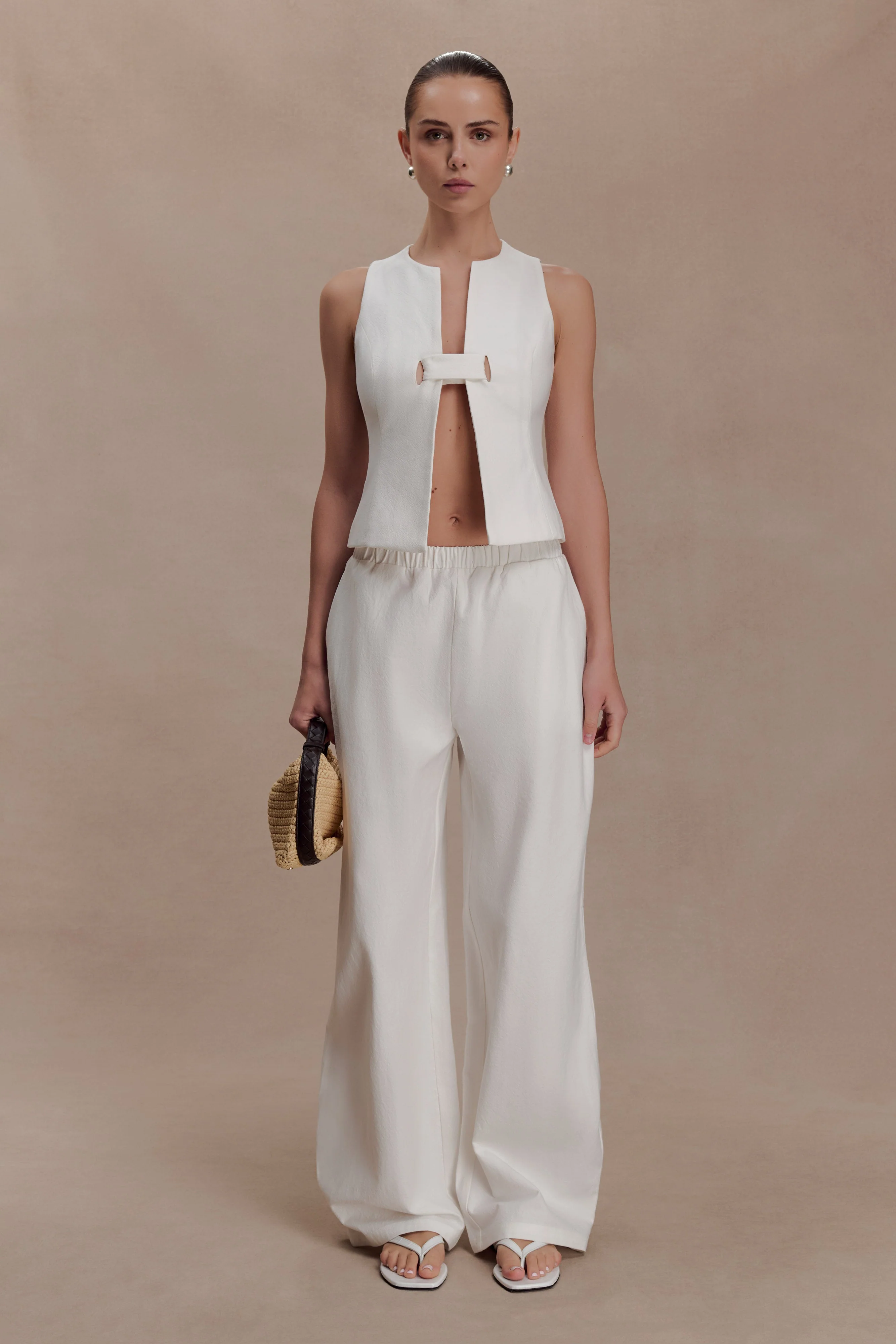 Aldea Cotton Sleeveless Top - White