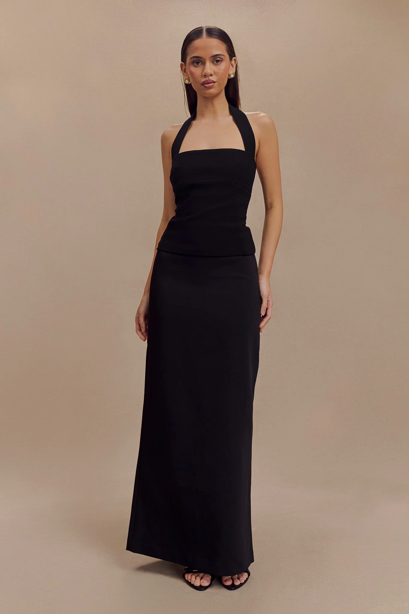 Amelita Suiting Halter Top - Black - Image 4