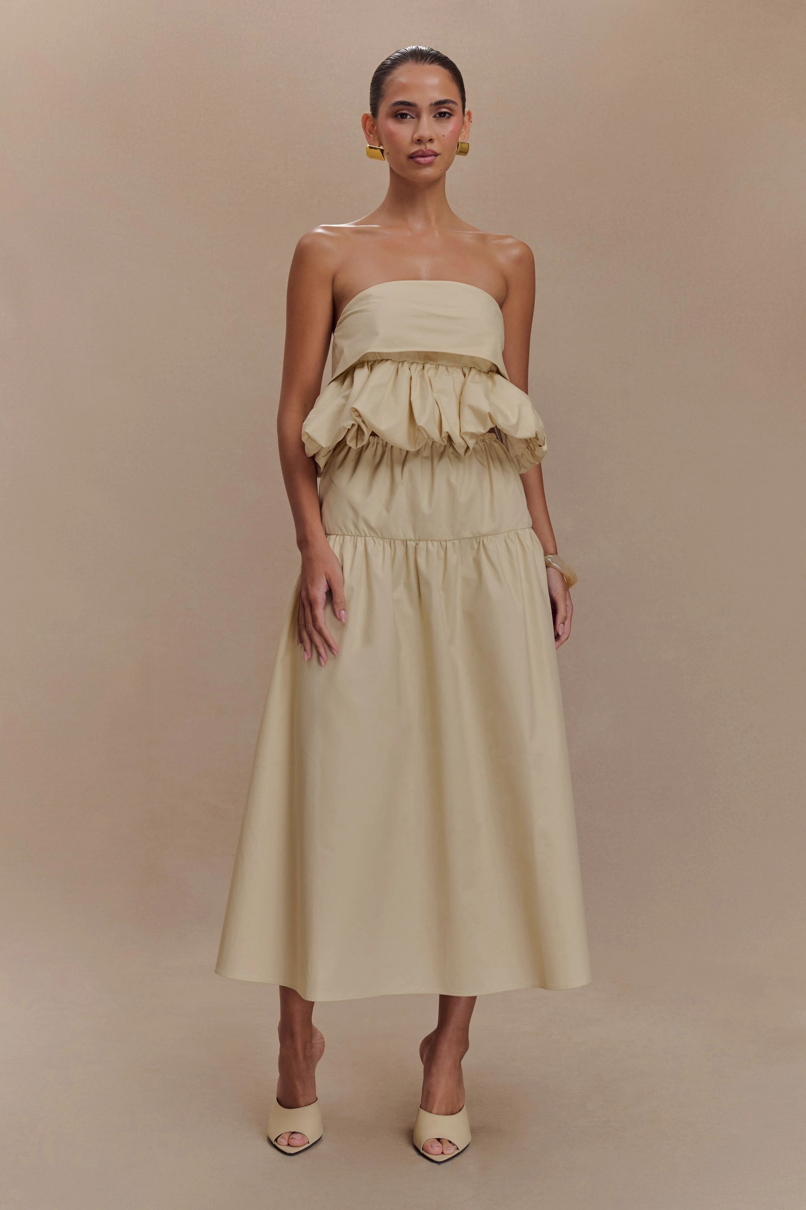 Amirah Midi Skirt - Nude - Image 5