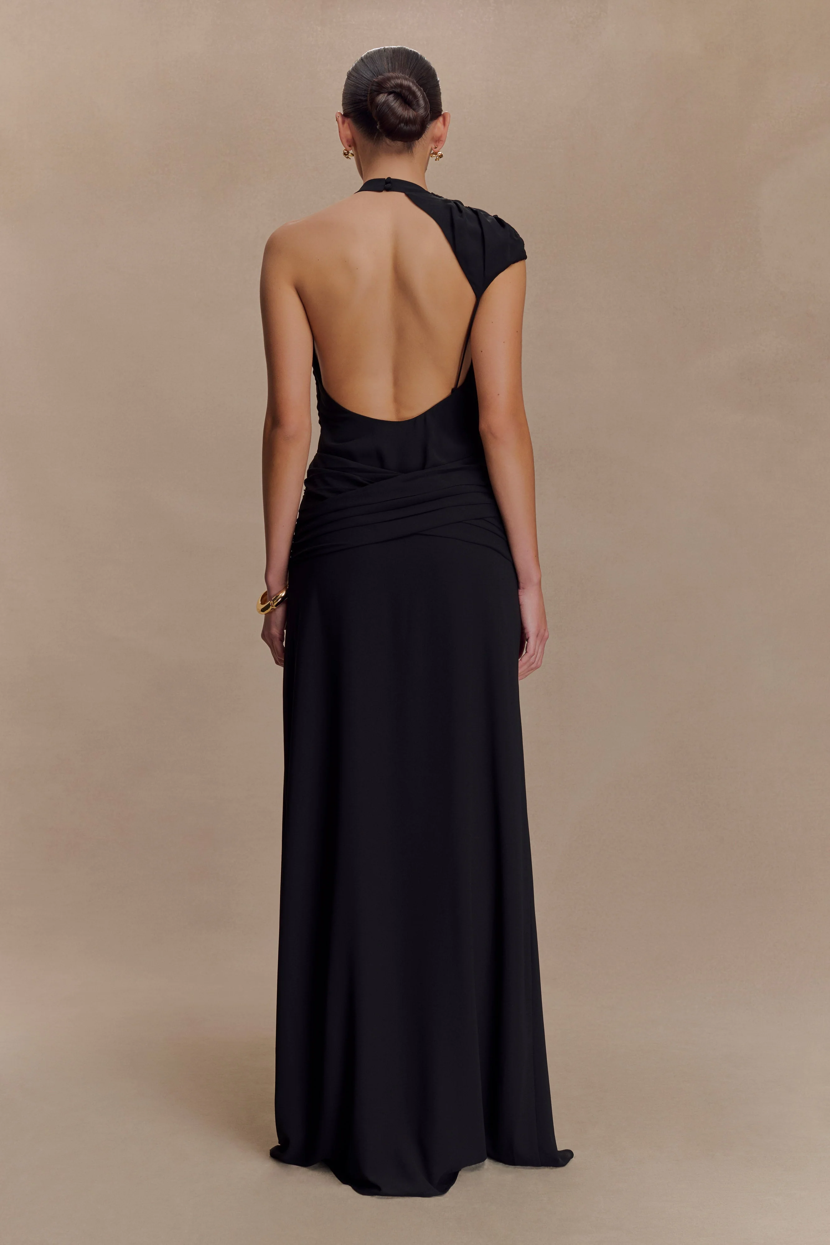 Analia Chiffon Maxi Dress - Black - Image 2