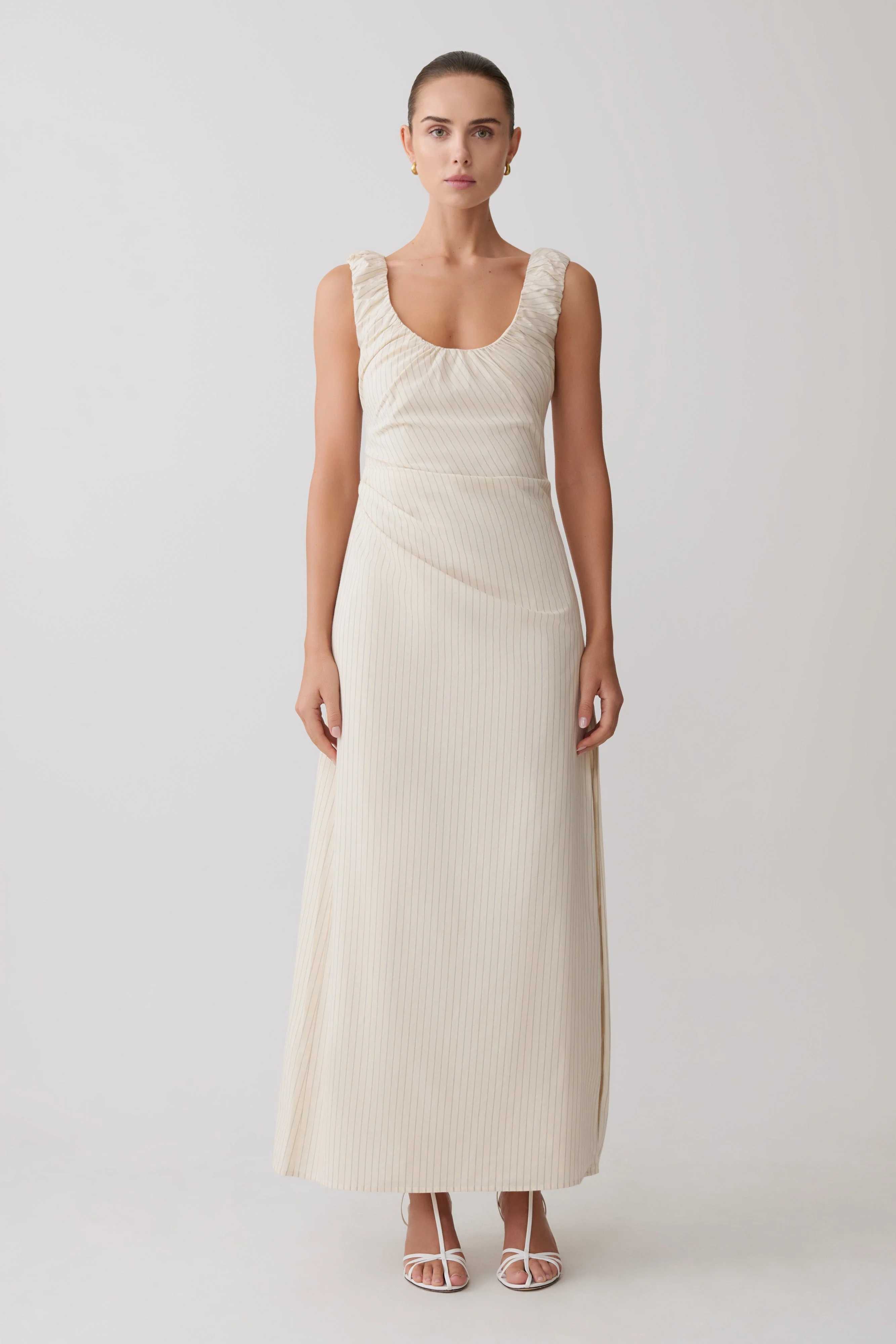Anisa Scoop Neck Maxi Dress - Stripe