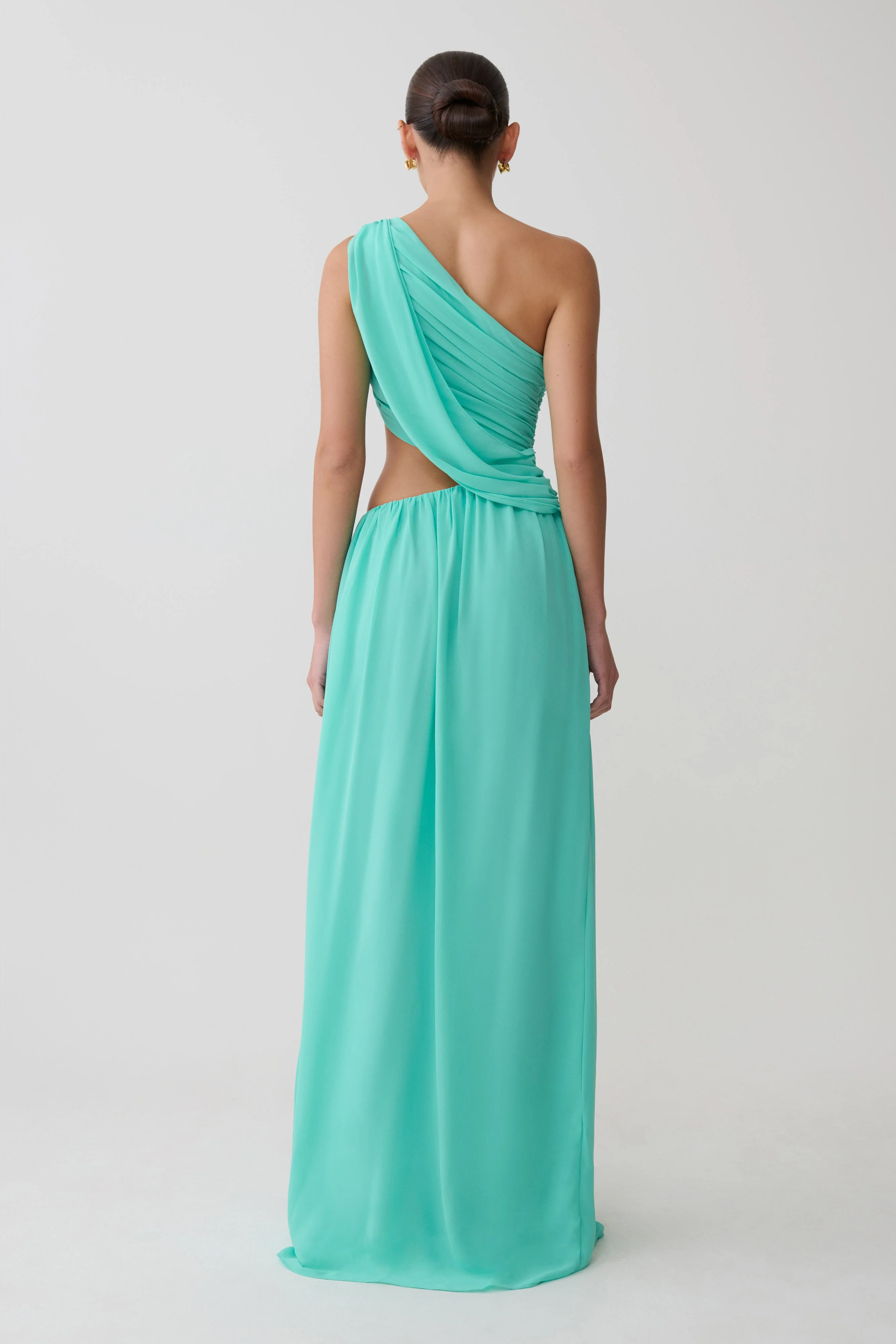 Aria Chiffon Cut Out Maxi Dress - Lagoon - Image 2