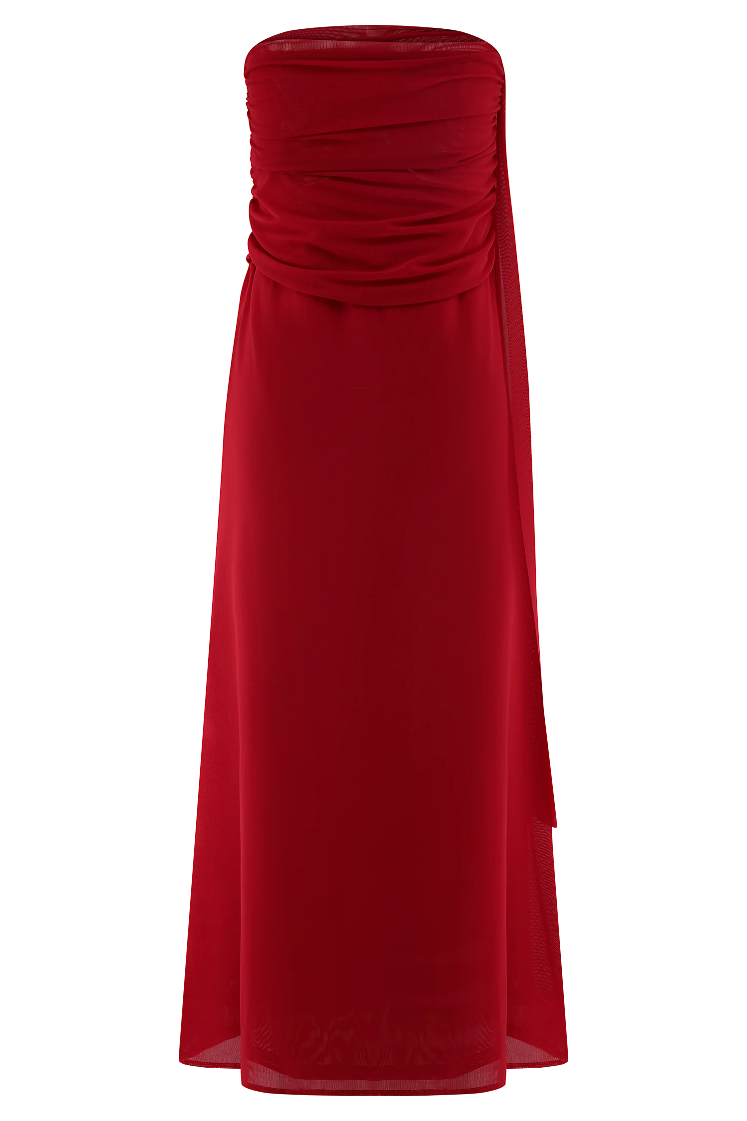 Arna Mesh Maxi Skirt - Ruby - Image 9