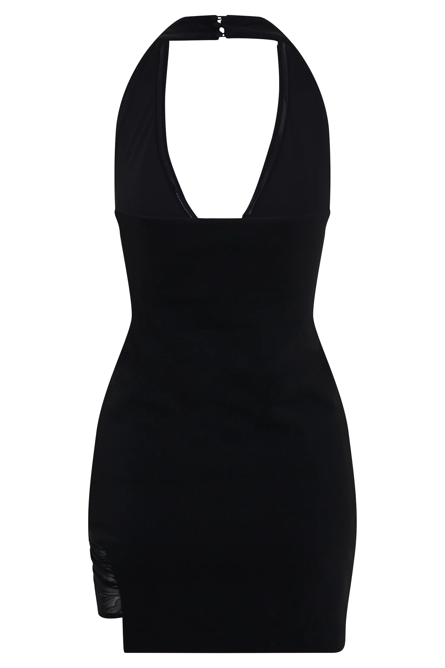 Aubree Crepe And Mesh Mini Dress - Black - Image 8