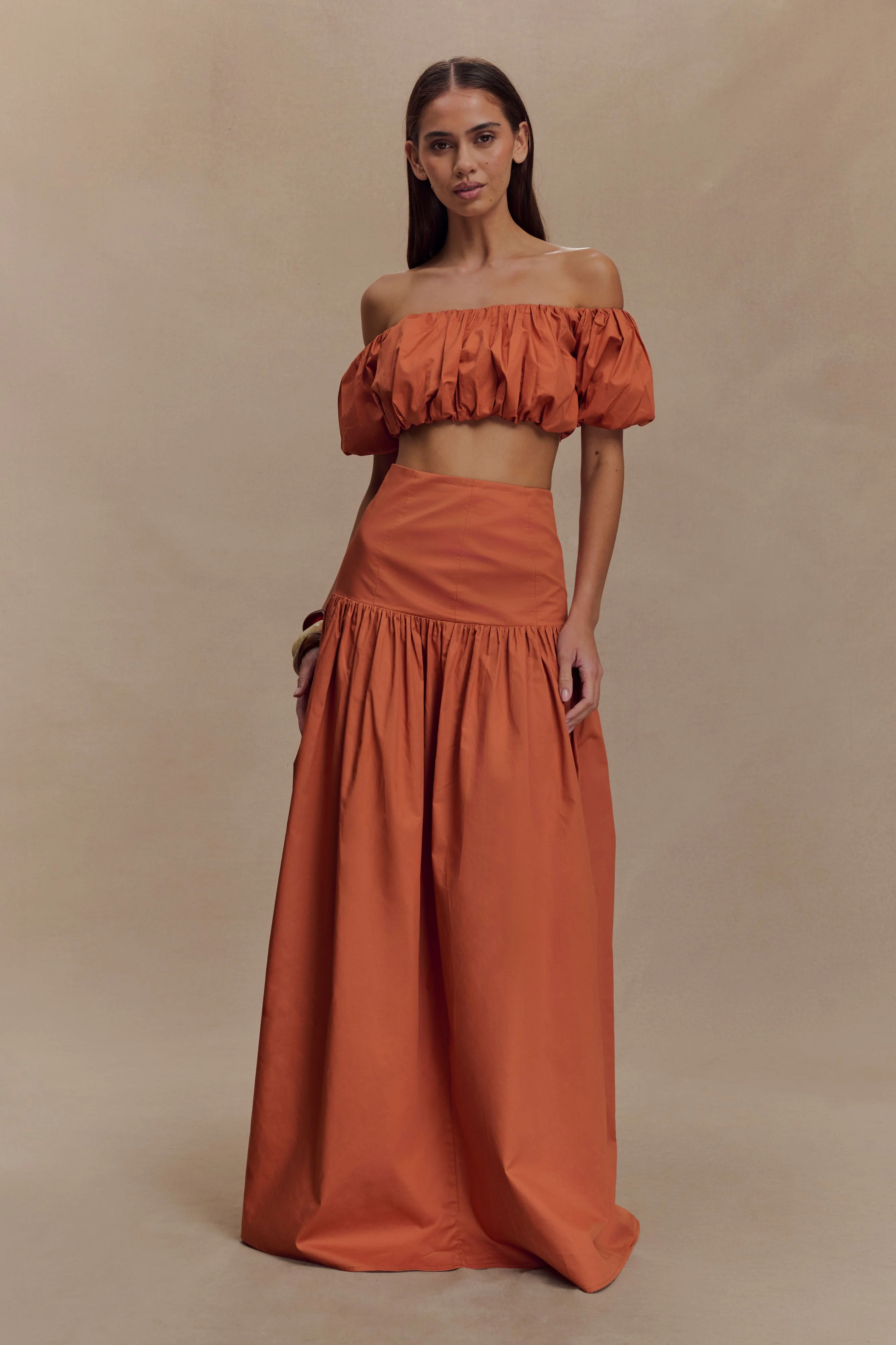 Autumn Maxi Skirt - Burnt Orange - Image 2