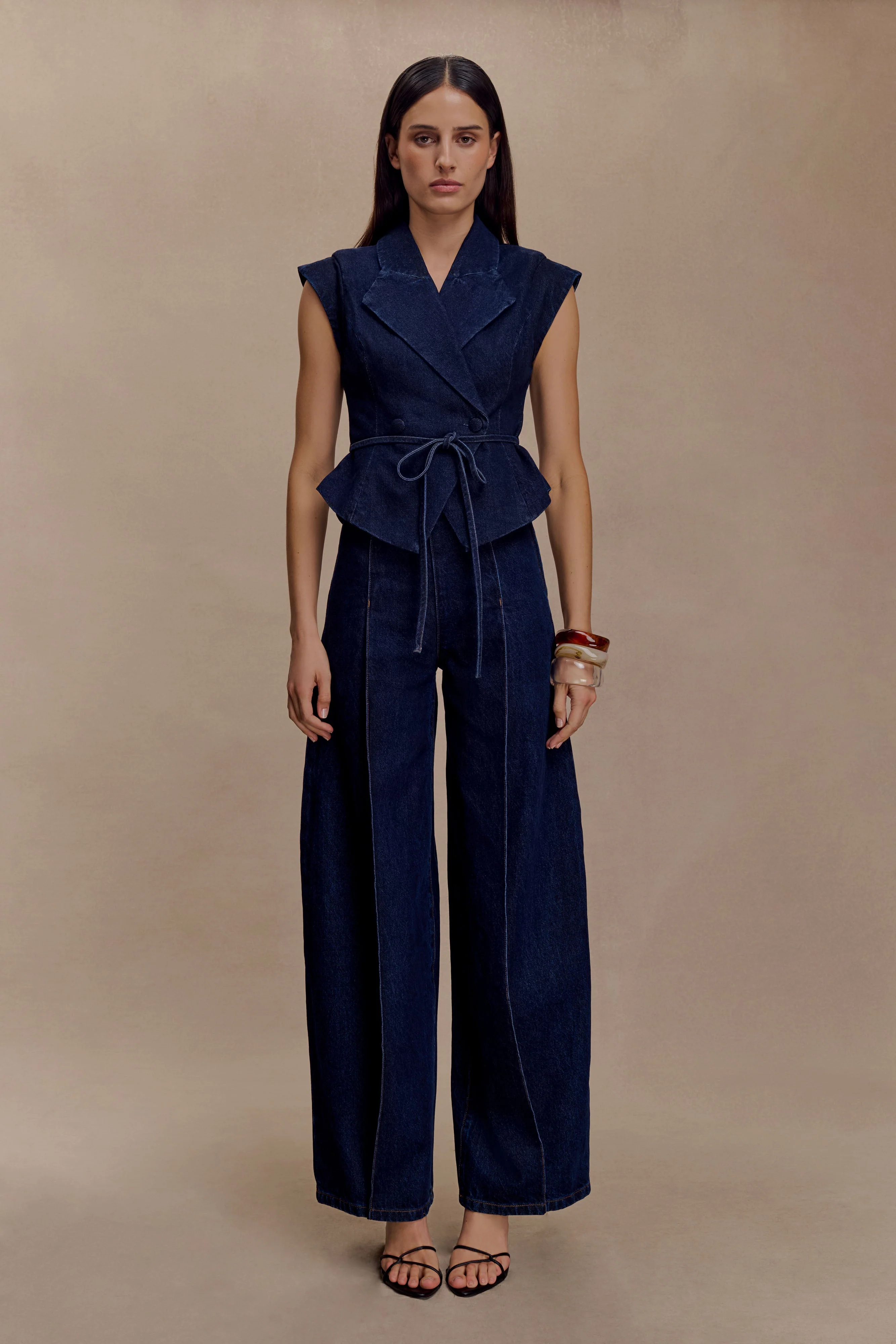 Beatrix High Rise Denim Jeans - Indigo Blue - Image 4