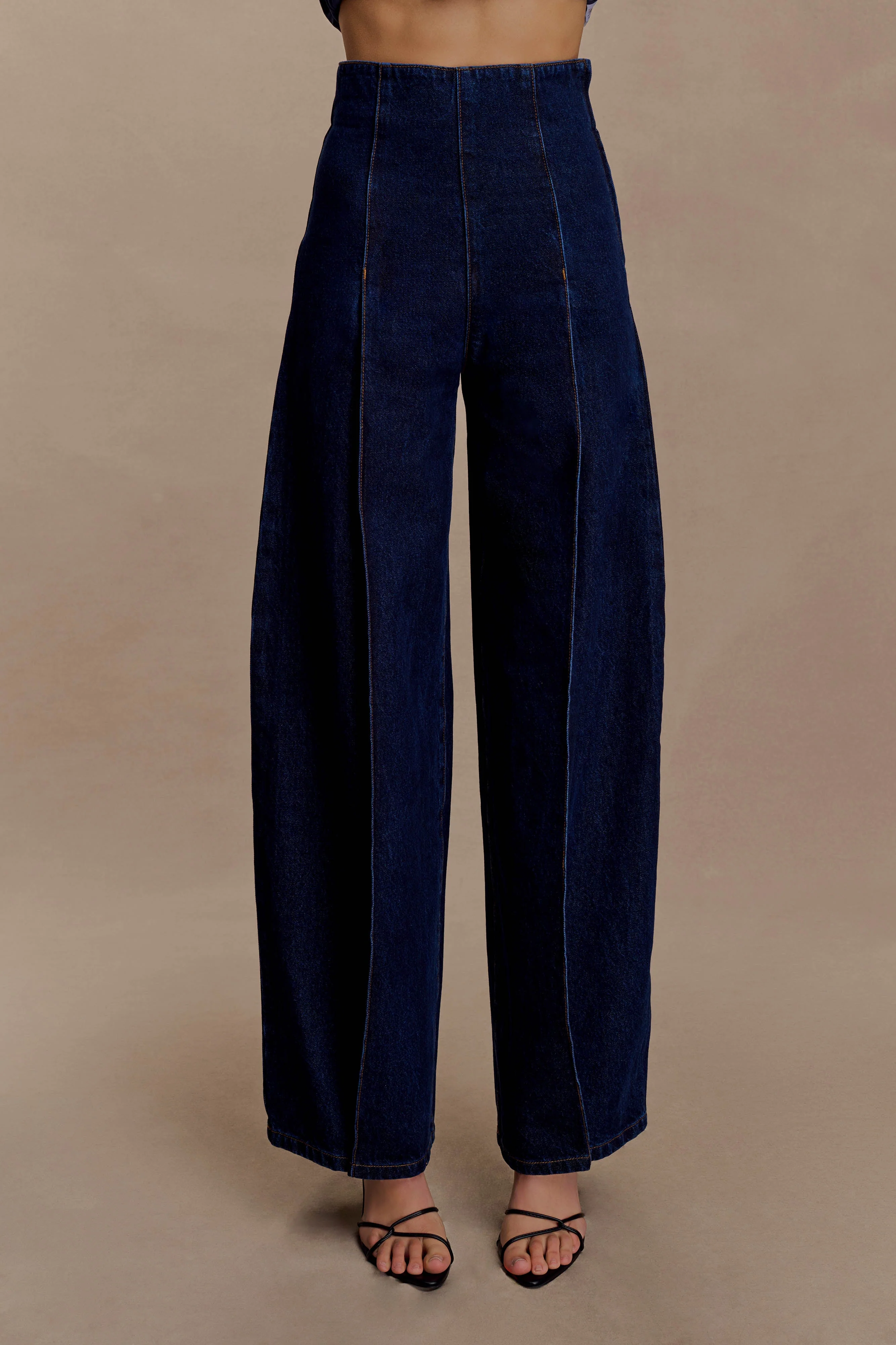Beatrix High Rise Denim Jeans - Indigo Blue - Image 8