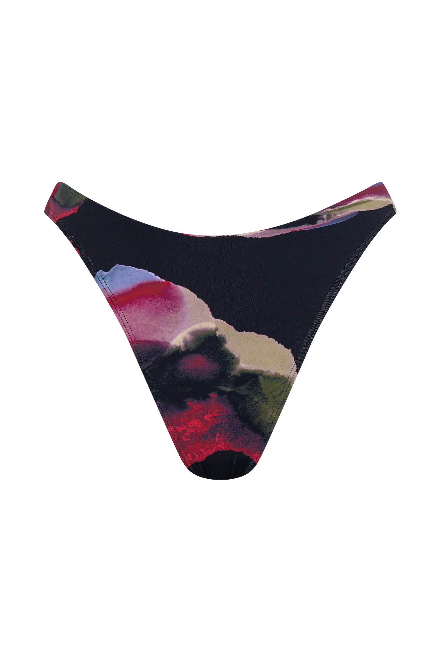 Brianna Cheeky Cut Bikini Bottom - Multi Fluid Reverie Print - Image 8
