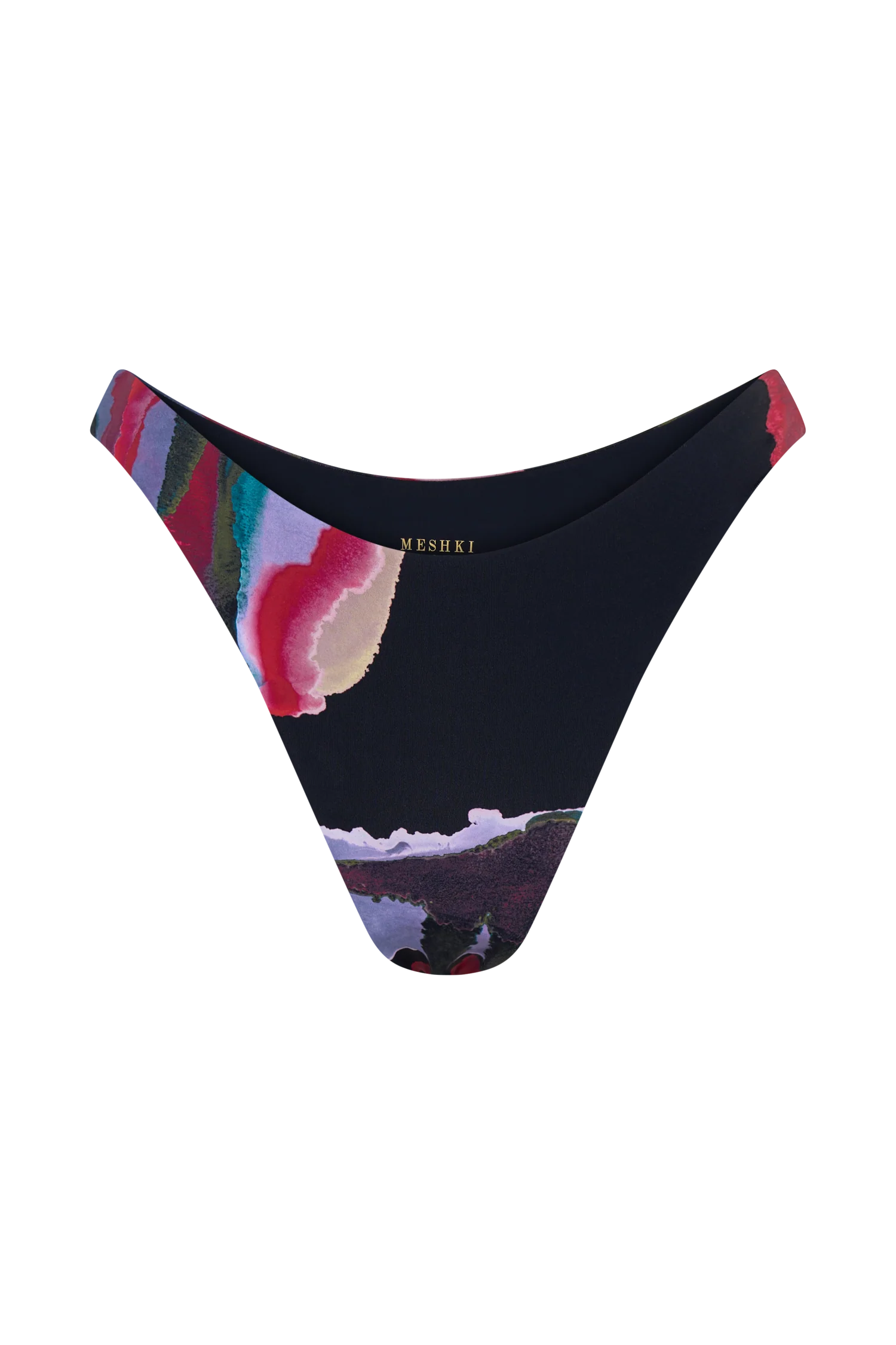 Brianna Cheeky Cut Bikini Bottom - Multi Fluid Reverie Print - Image 9