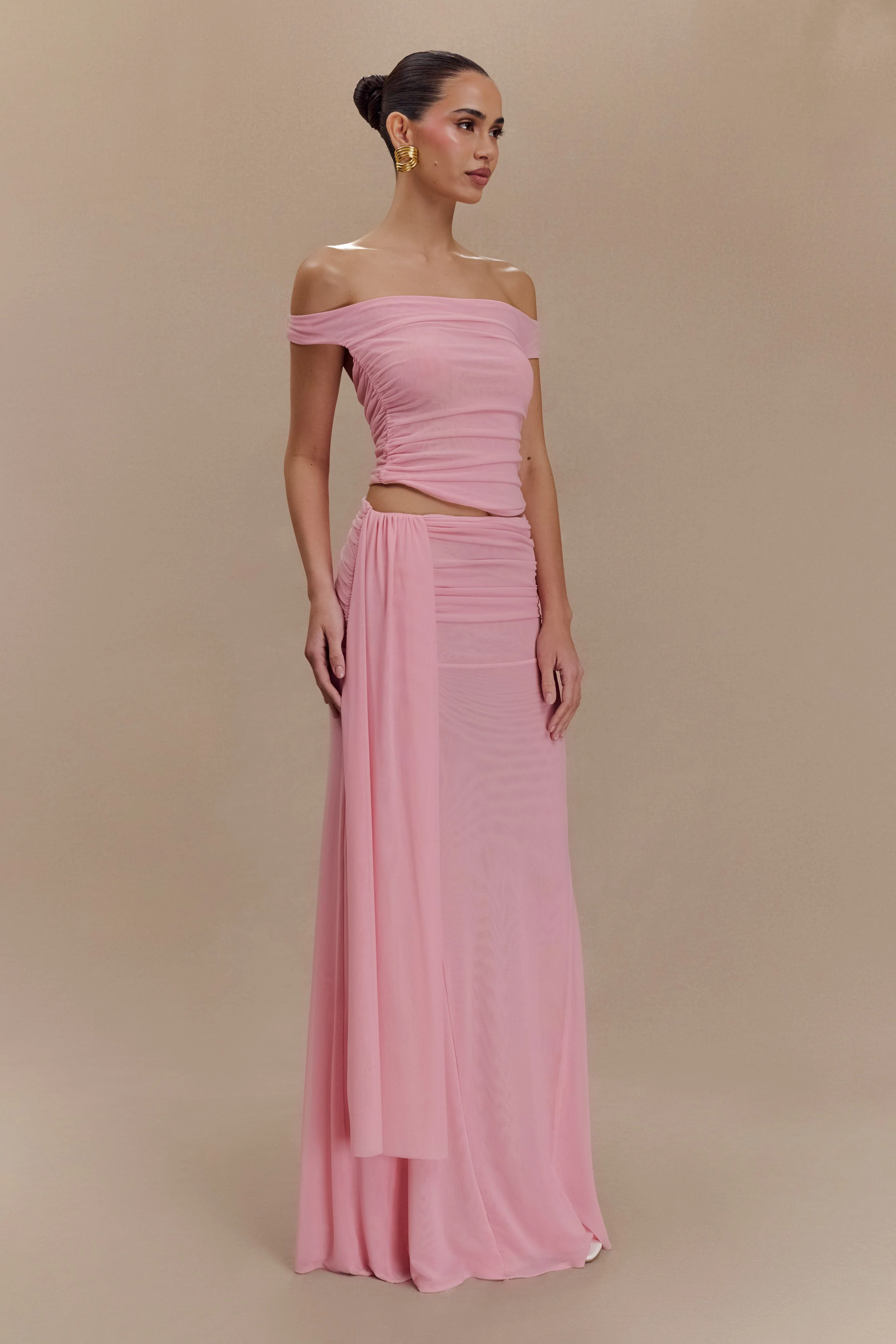 Brooklyn Mesh Crop Top - Candy Pink - Image 5