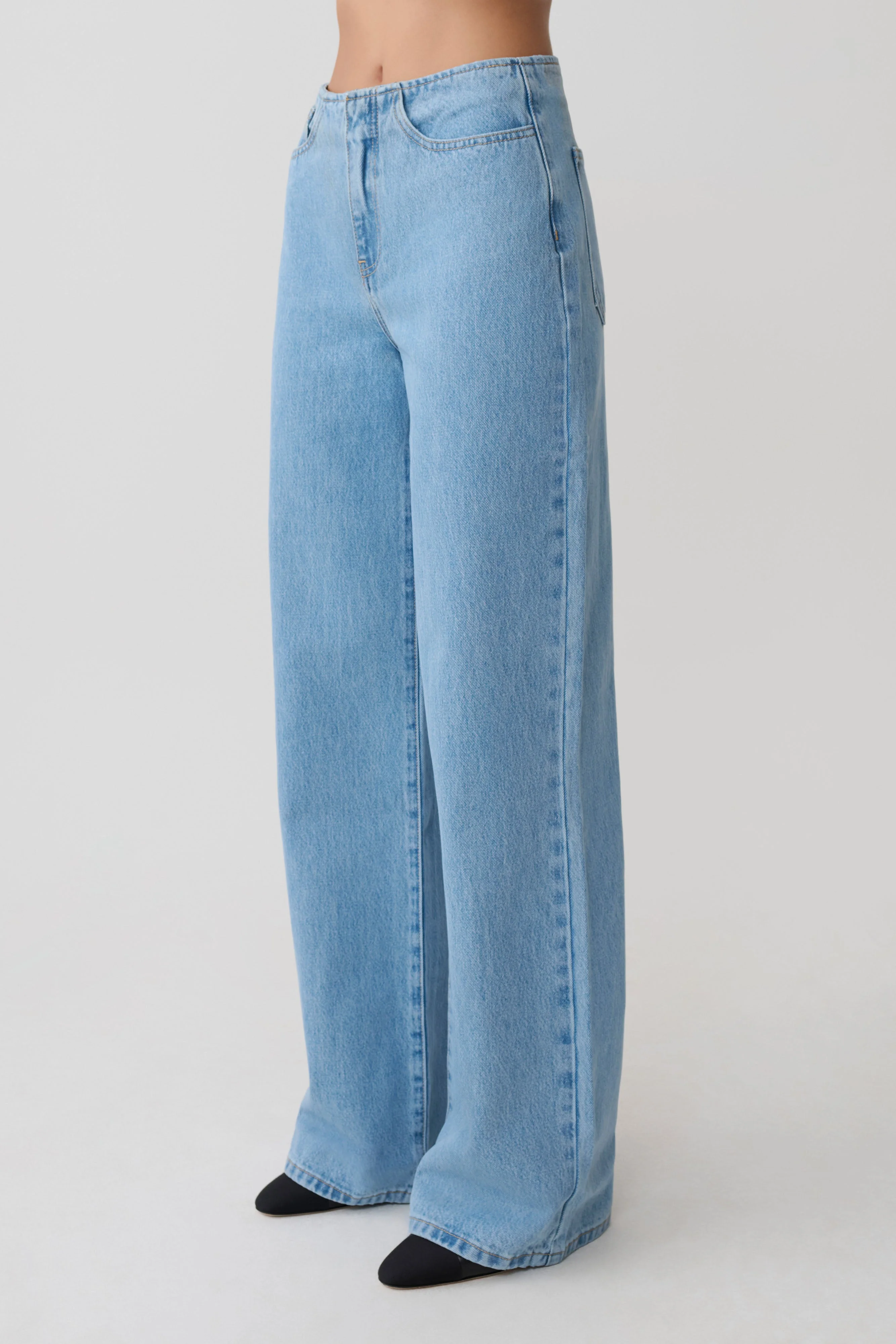 Caitlin Mid Rise Denim Jeans - Classic Blue - Image 3