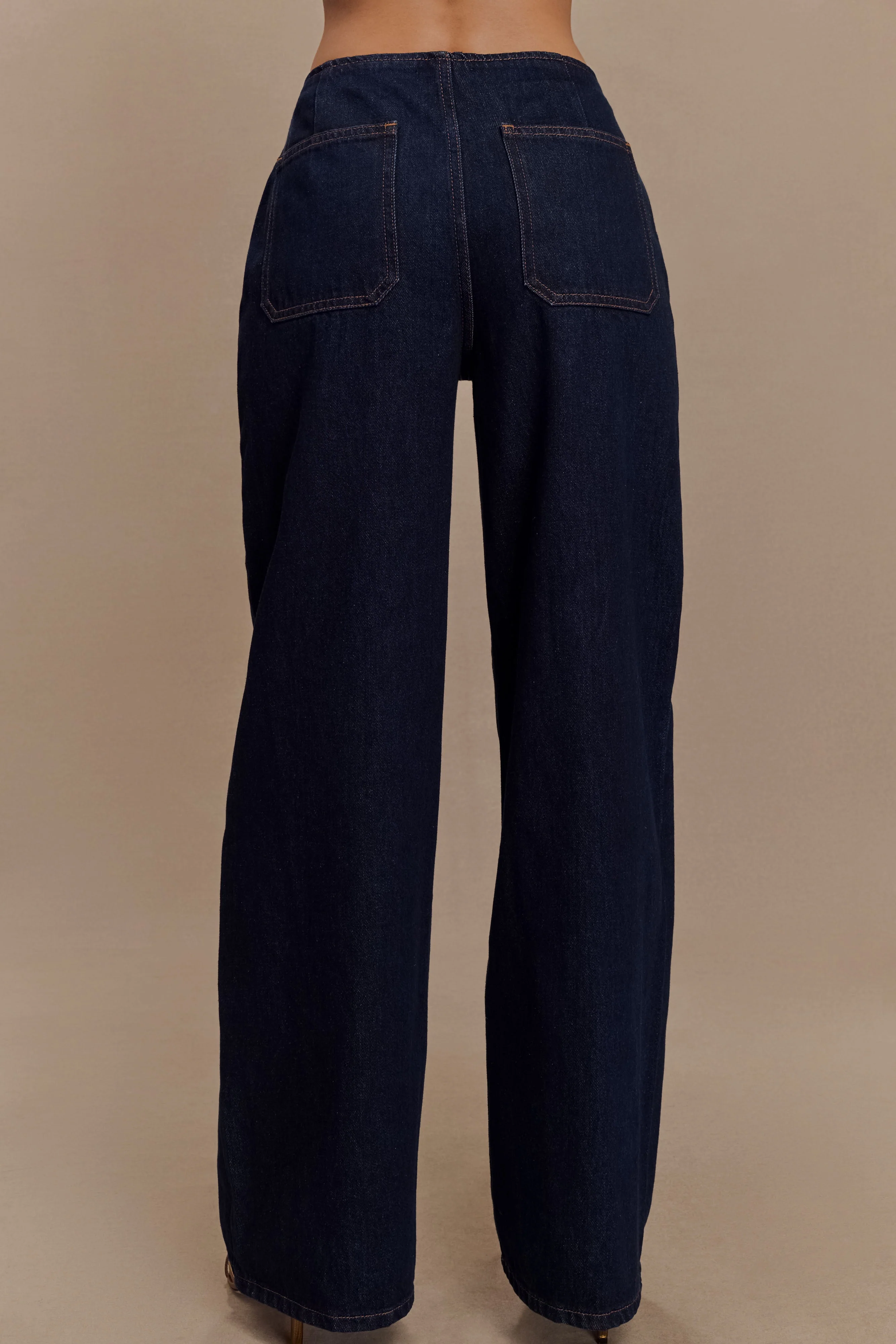 Caitlin Mid Rise Denim Jeans - Indigo Blue - Image 2