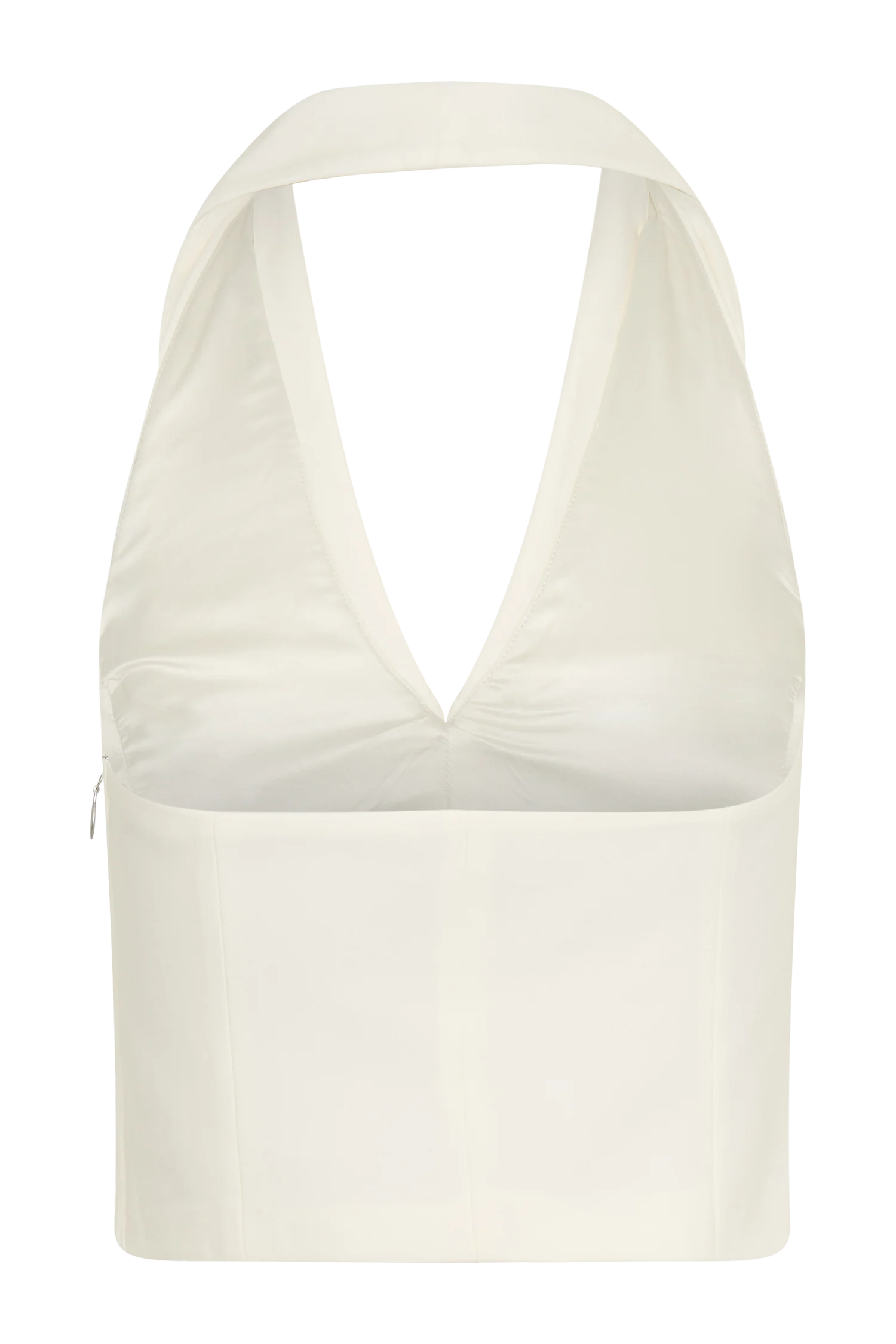 Calla Collared Sleeveless Halter Top - Ivory - Image 13
