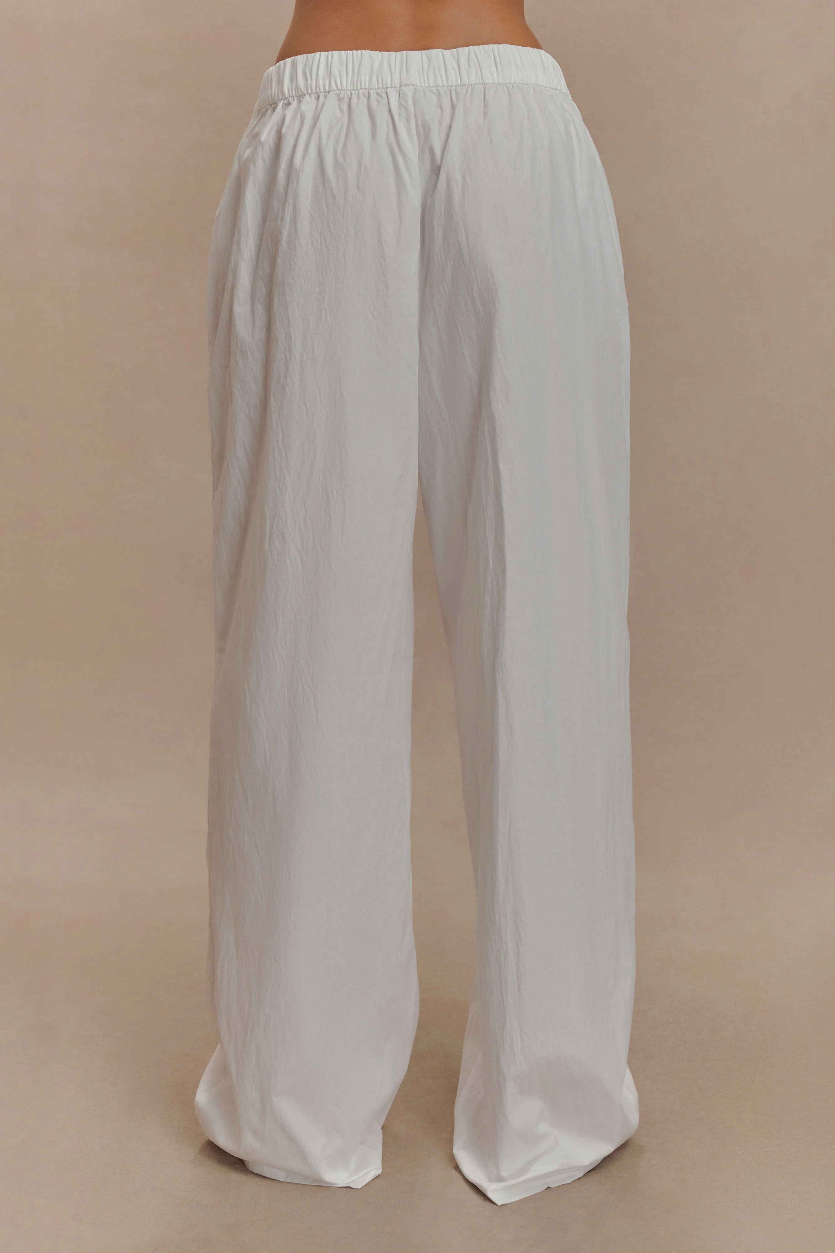 Campbell Cotton Wide Leg Pants - White - Image 2