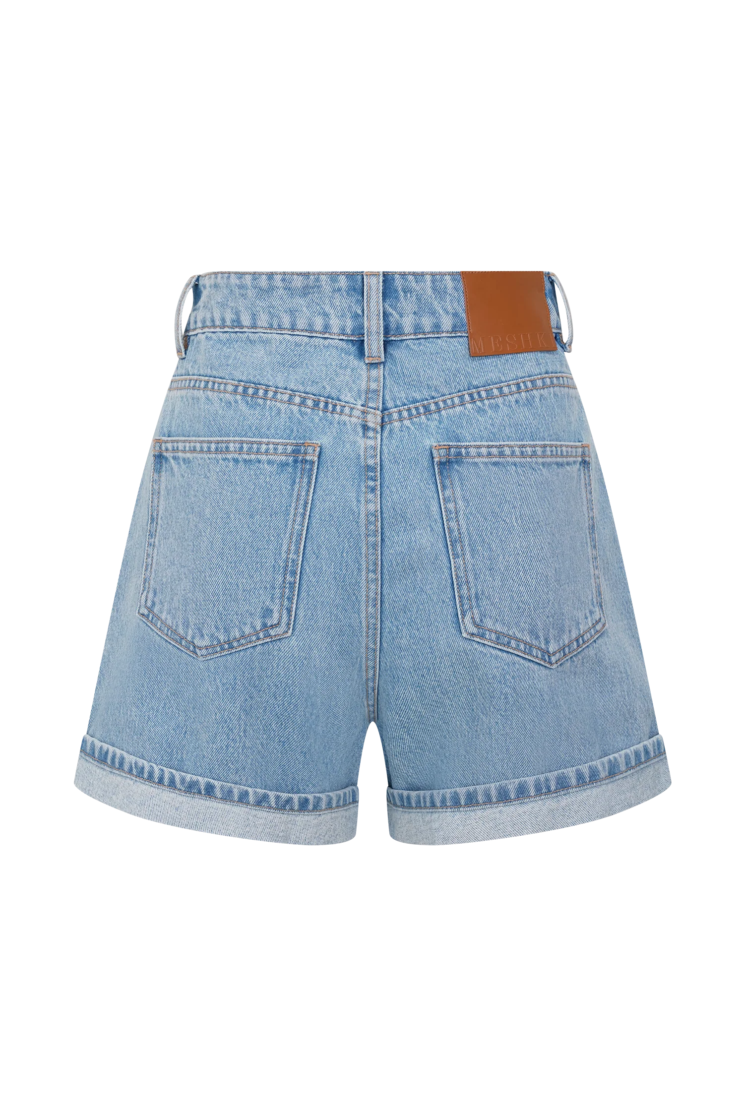 Carlene Cuffed Denim Shorts - Classic Blue - Image 9