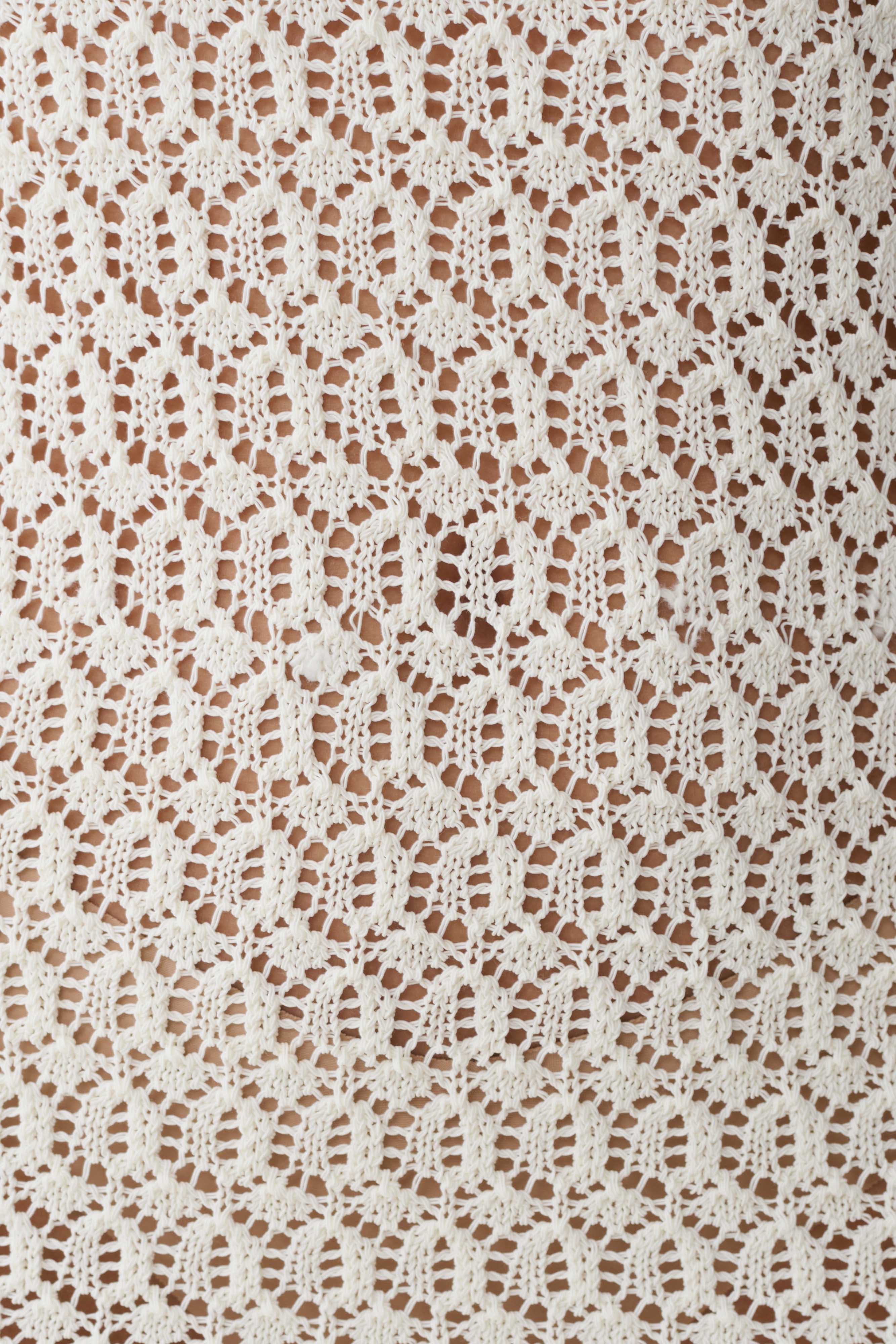 Carrisa Crochet Knit Mini Dress - White - Image 7
