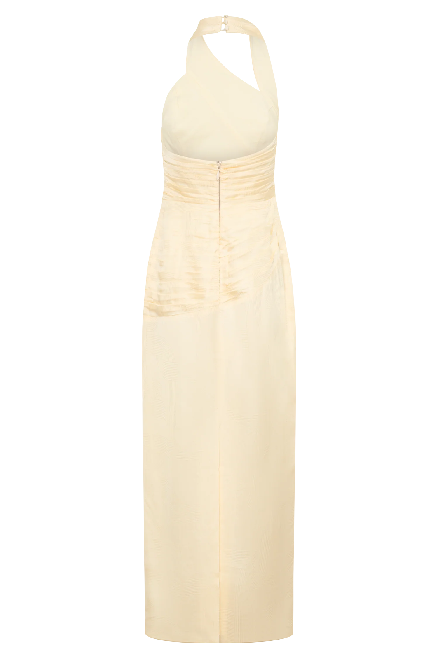 Chiara Halter Satin Maxi Dress - Buttermilk - Image 8