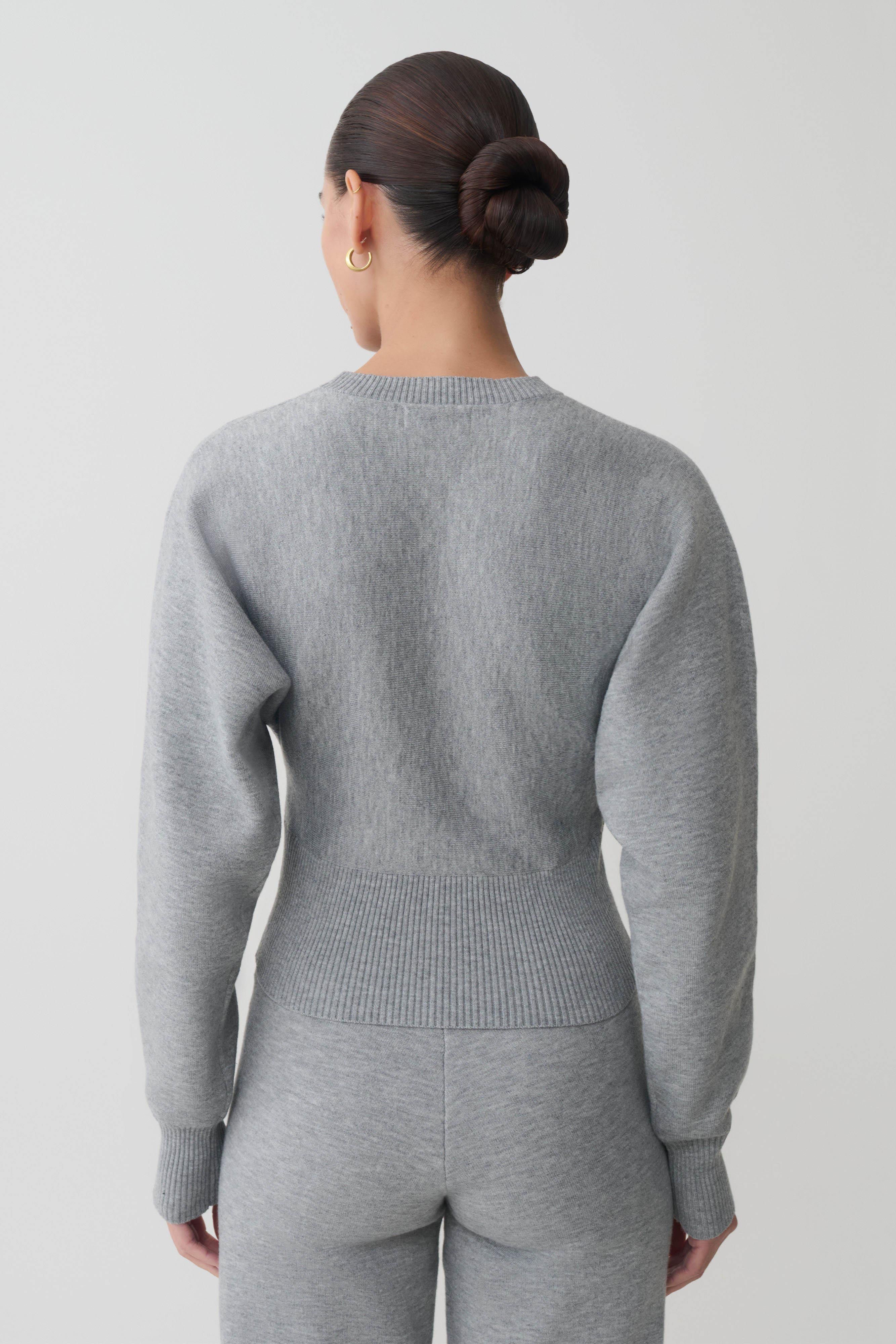 Ciaralee Cinched Waist Jumper - Grey Marle - Image 2