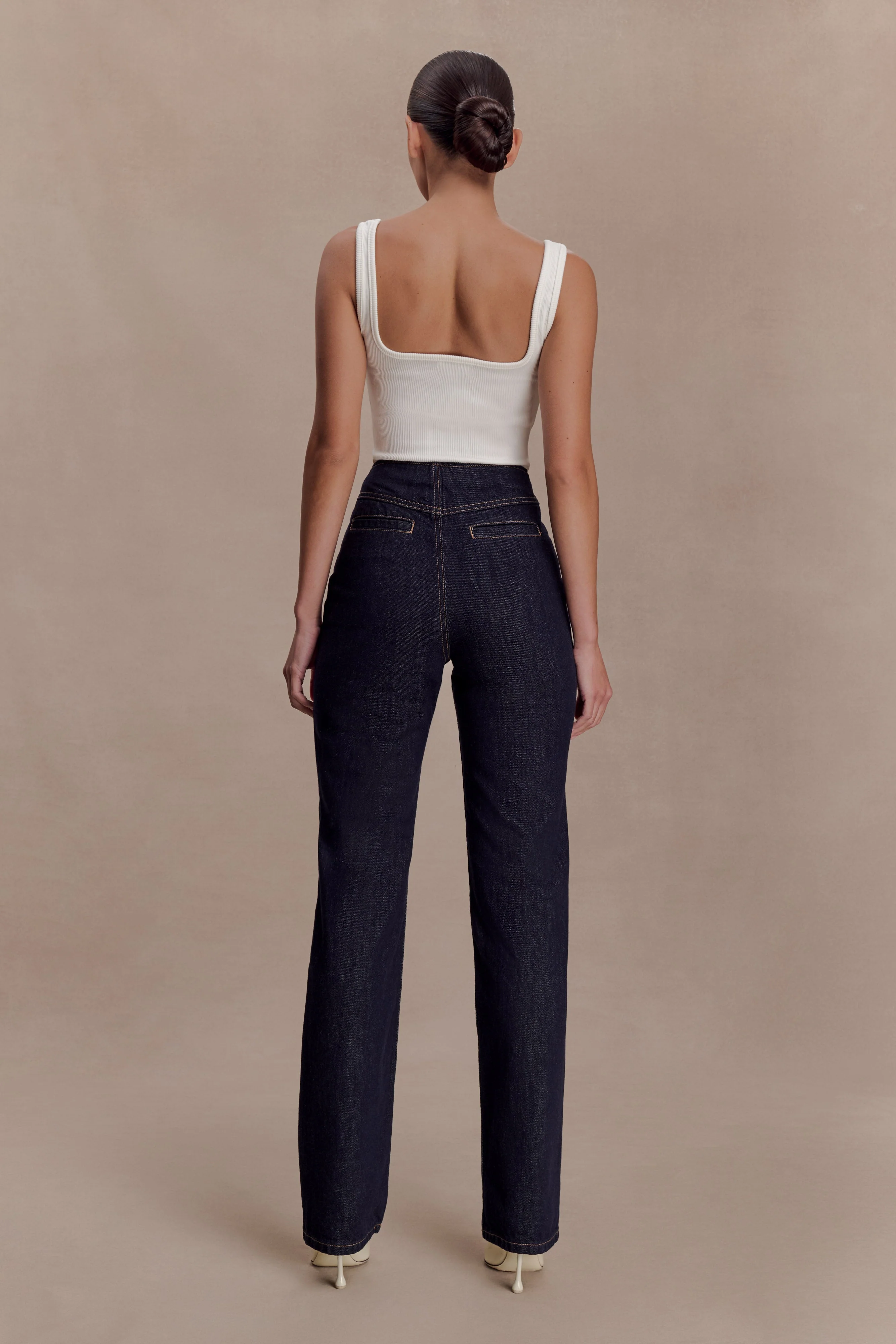 Clarrissa High Rise Jeans - Washed Indigo Blue - Image 2