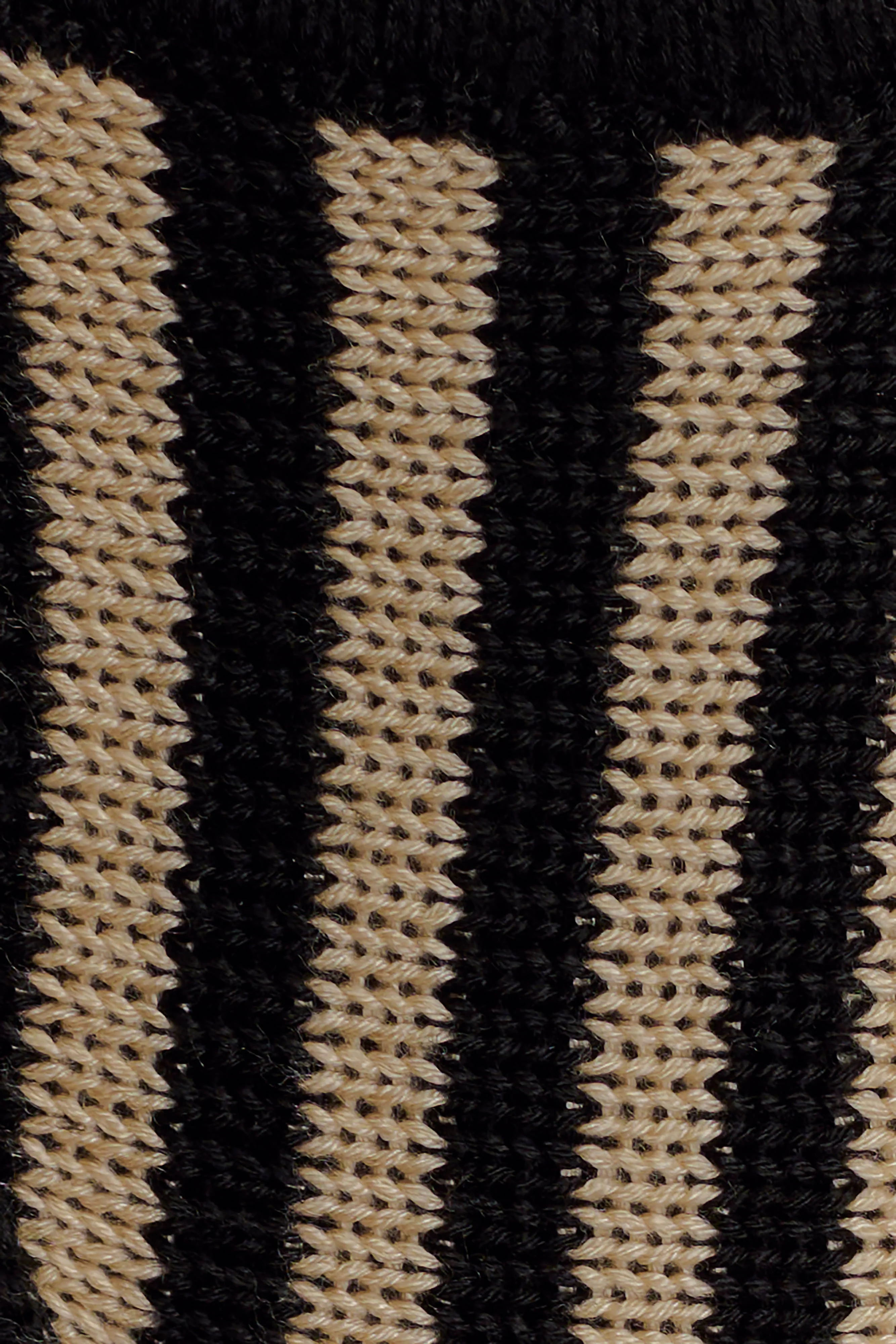 Corrie Crochet Tie Up Bikini Bottom - Black And Neutral Stripe - Image 7