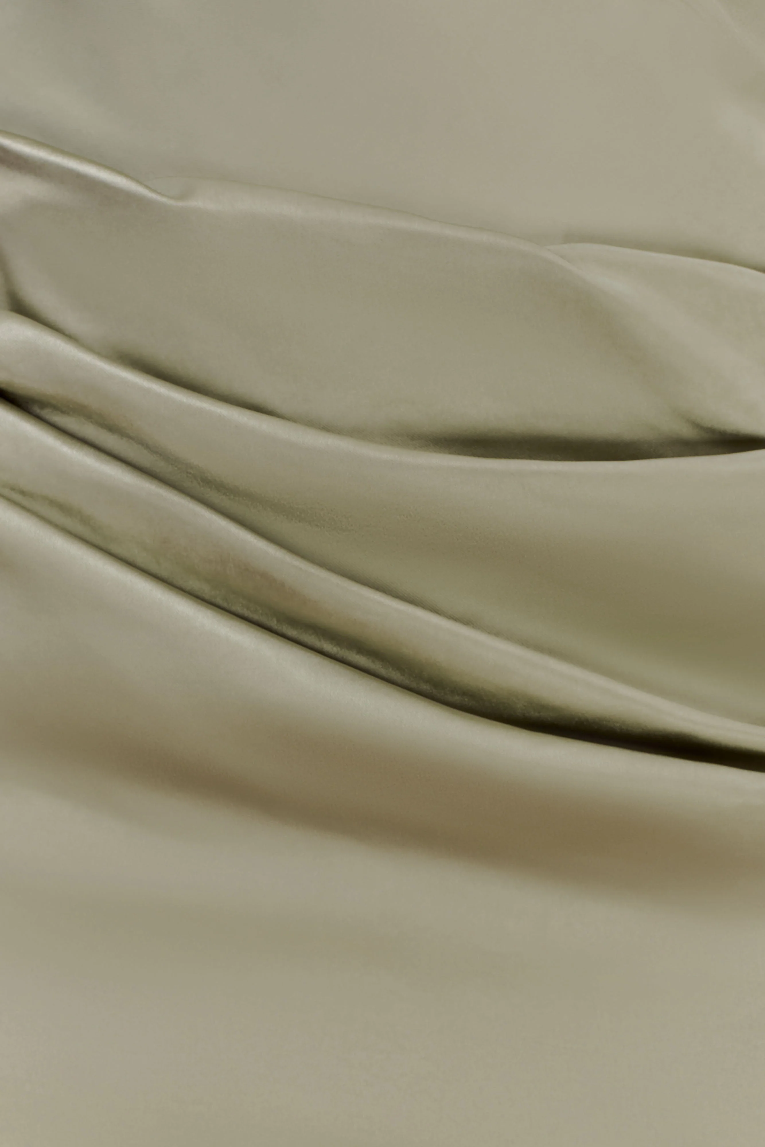 Dalia Off Shoulder Satin Maxi Dress - Sage - Image 5