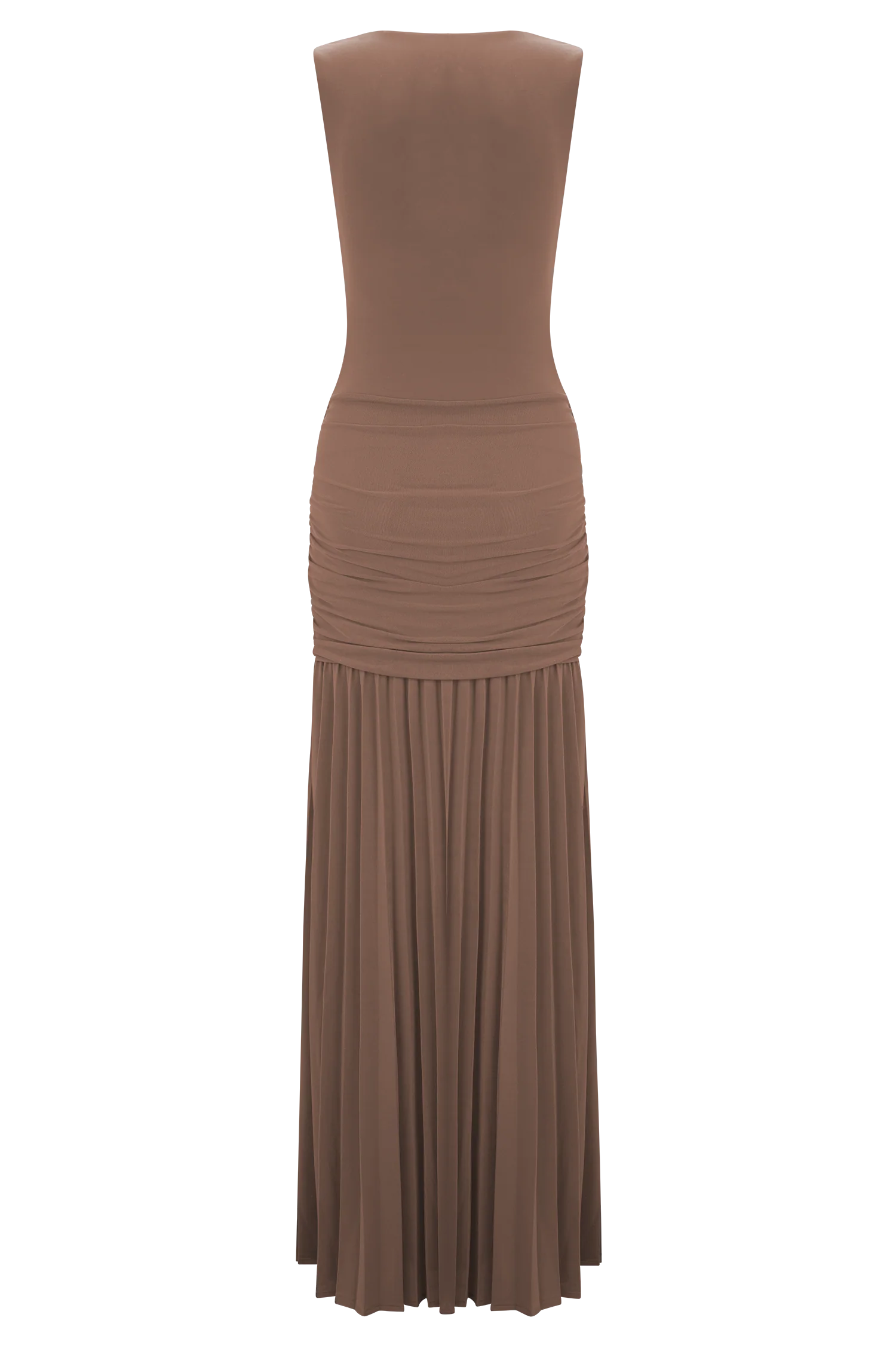 Dania Cowl Neck Slinky Maxi Dress - Mocha Mousse - Image 7