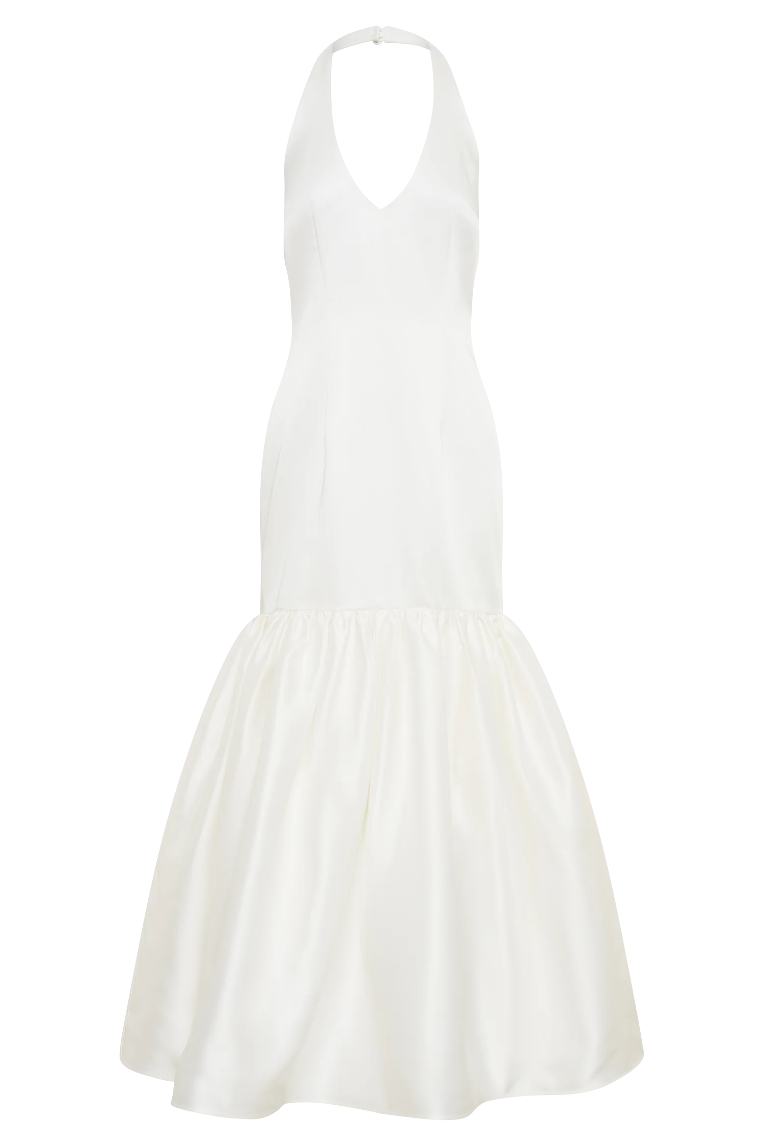 Danica Satin Halter Wedding Gown - White - Image 10