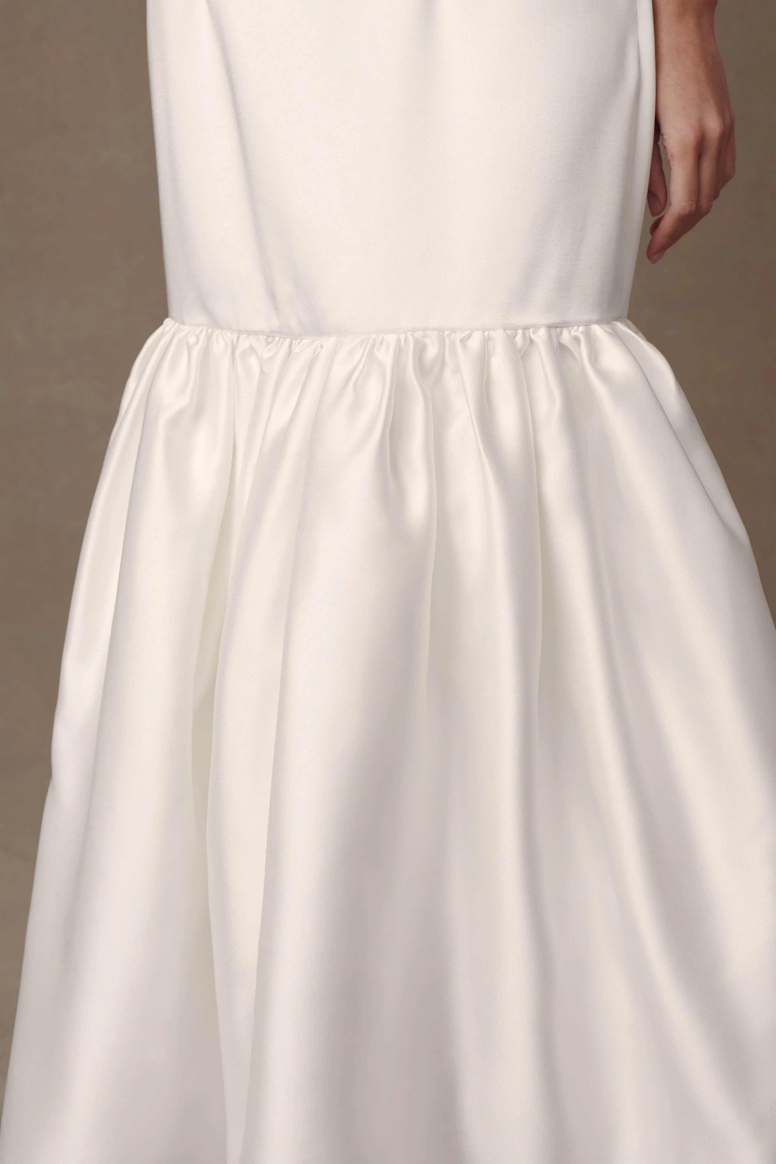 Danica Satin Halter Wedding Gown - White - Image 6