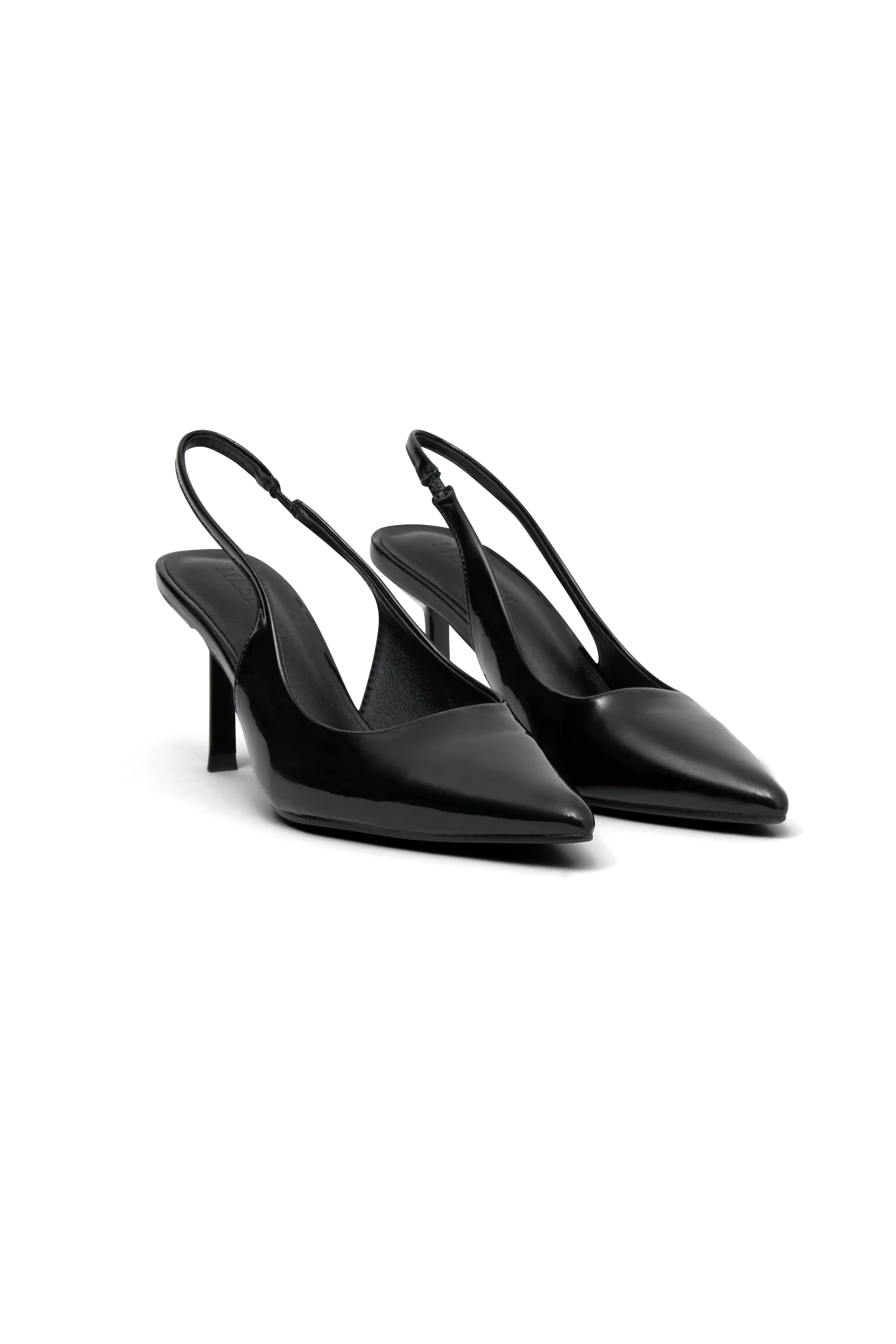 Dasha Patent Sling Back Heels - Black - Image 4