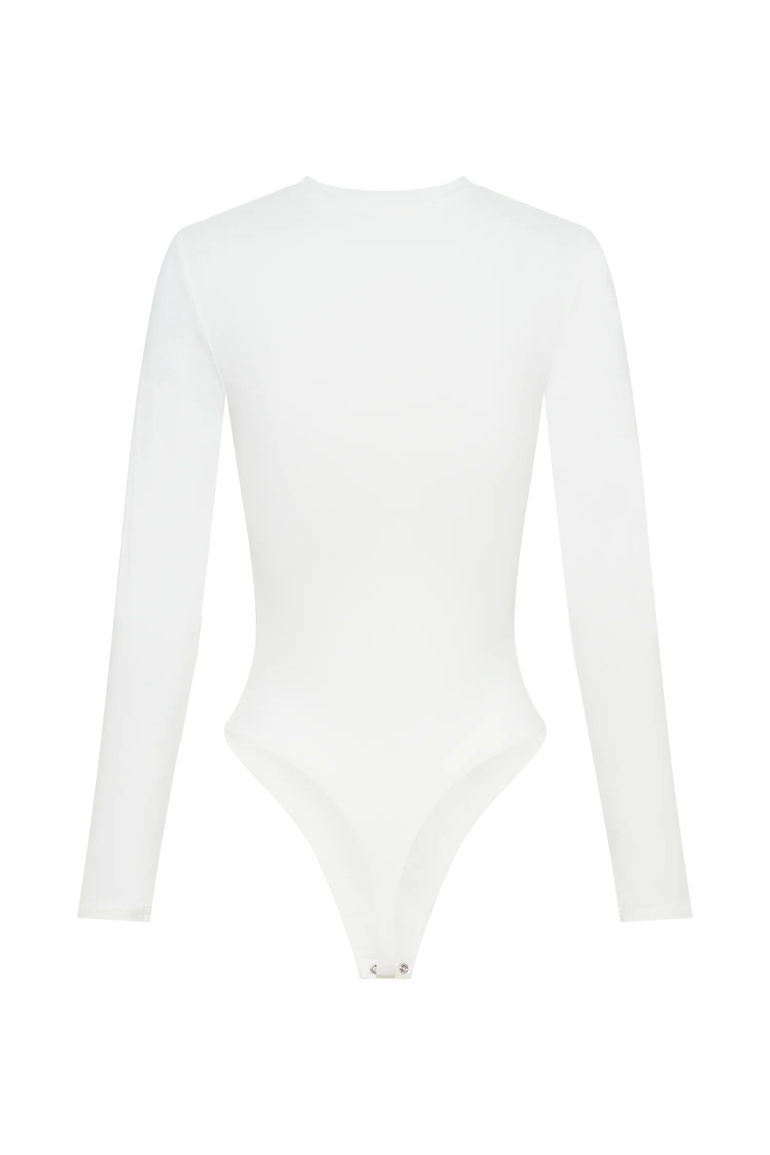 Delilah Long Sleeve Crew Neck Bodysuit - White - Image 9