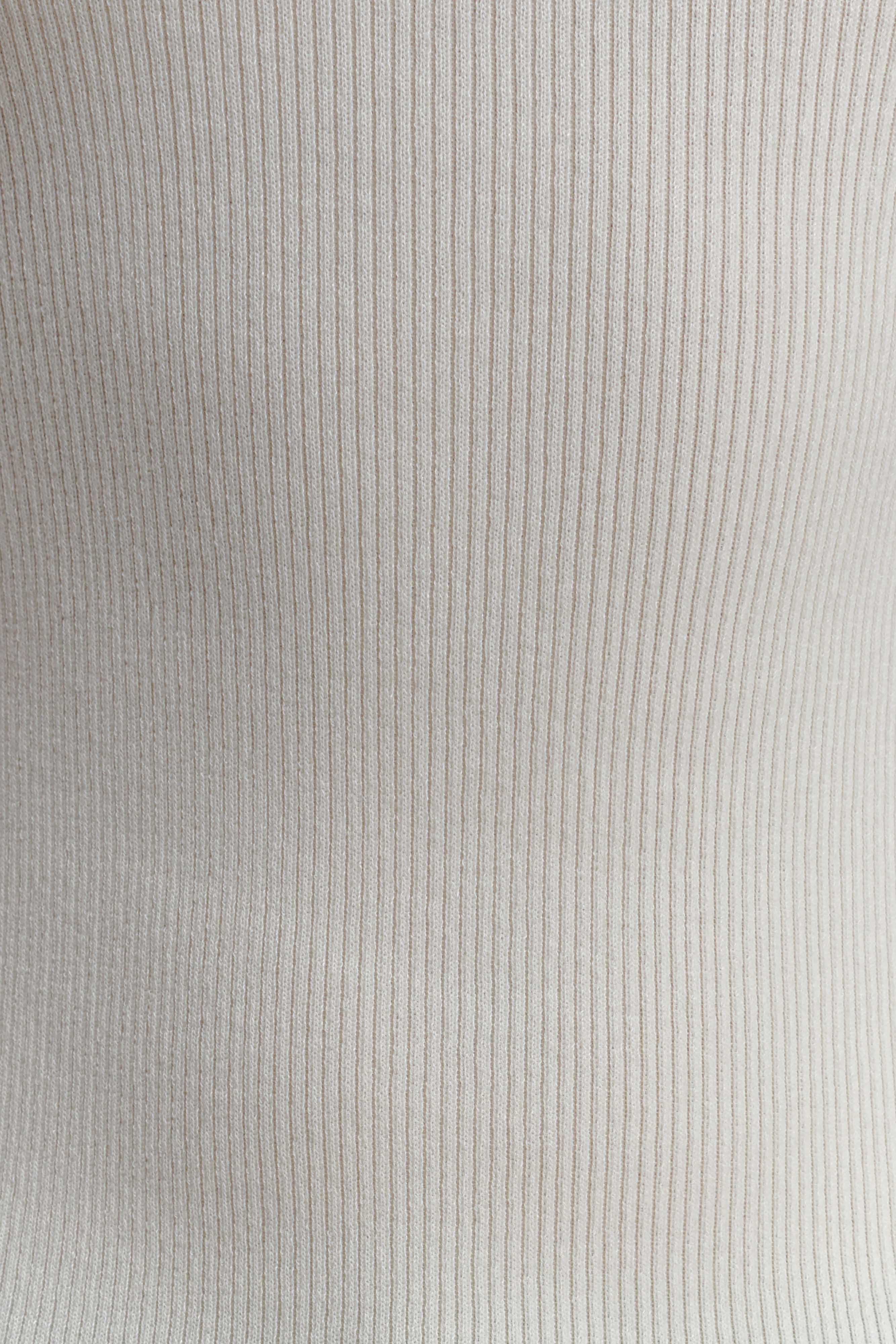 Diya Ribbed Sleeveless Top With Wire Hem - Ivory - Image 6