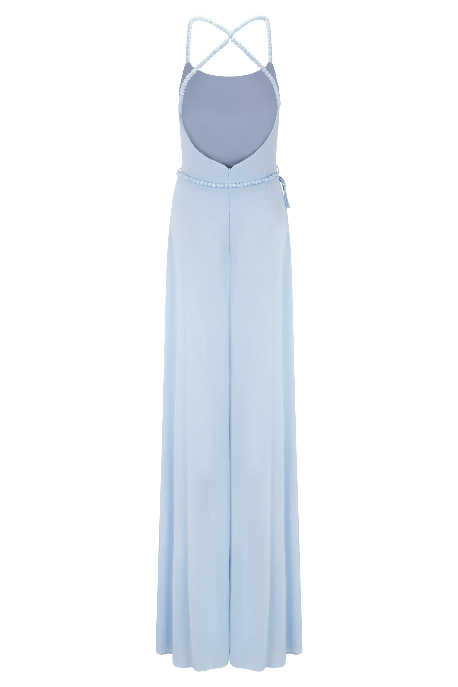 Elaine Chiffon Beaded Maxi Dress - Sky Blue - Image 9