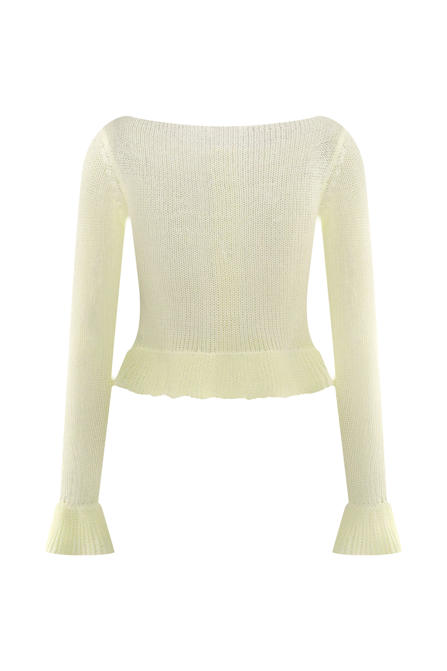 Eleanor Knit Frill Cardigan - White - Image 8