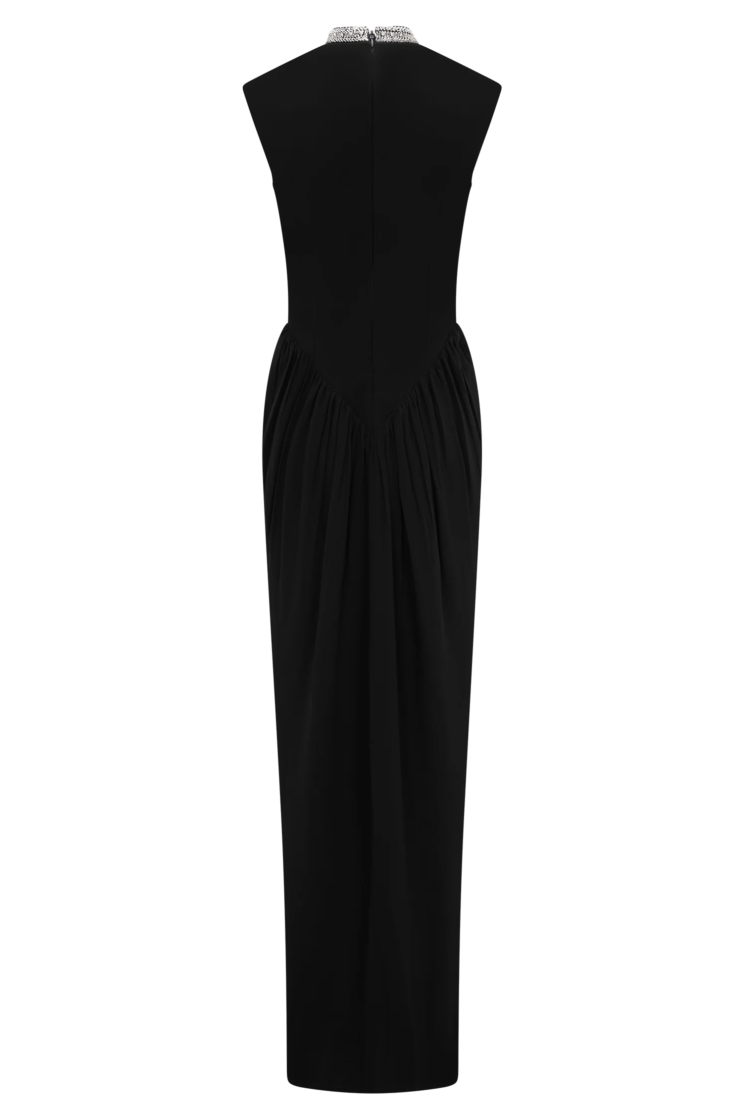 Elisa Diamante Neck Maxi Dress - Black - Image 10