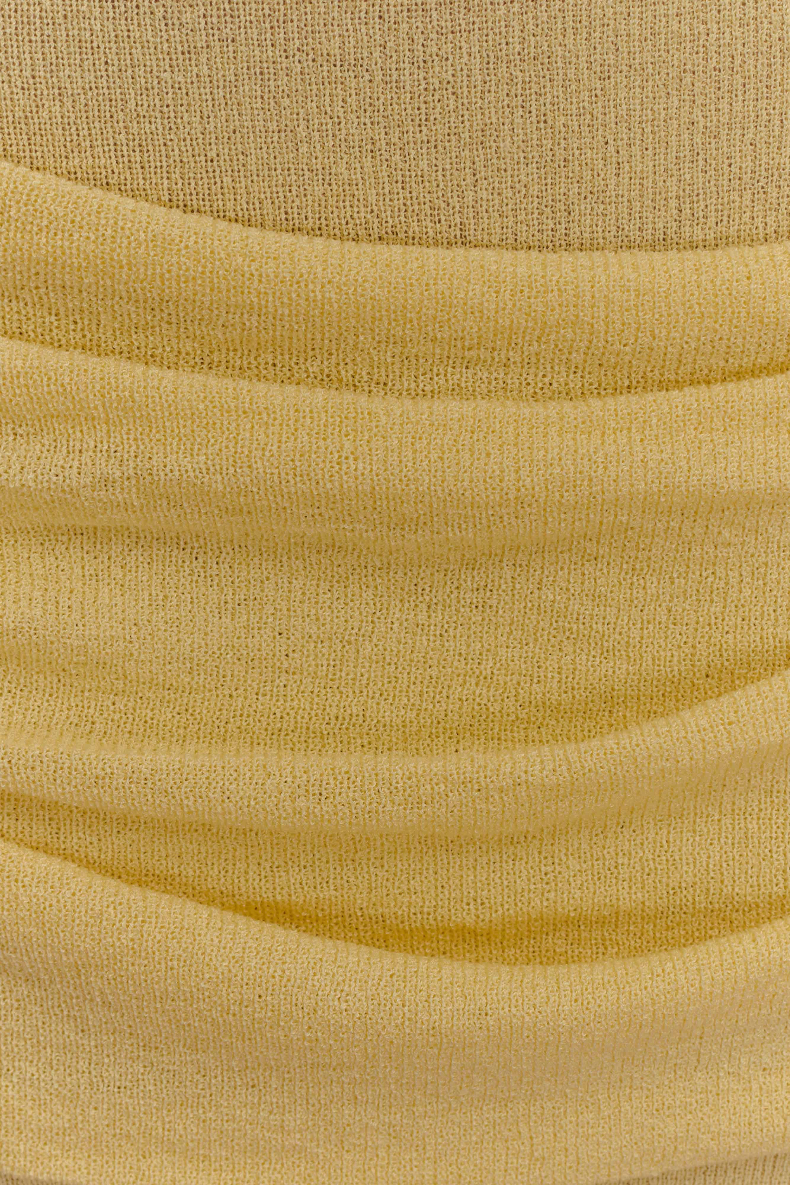 Elora Strapless Knit Maxi Dress - Lemon - Image 6