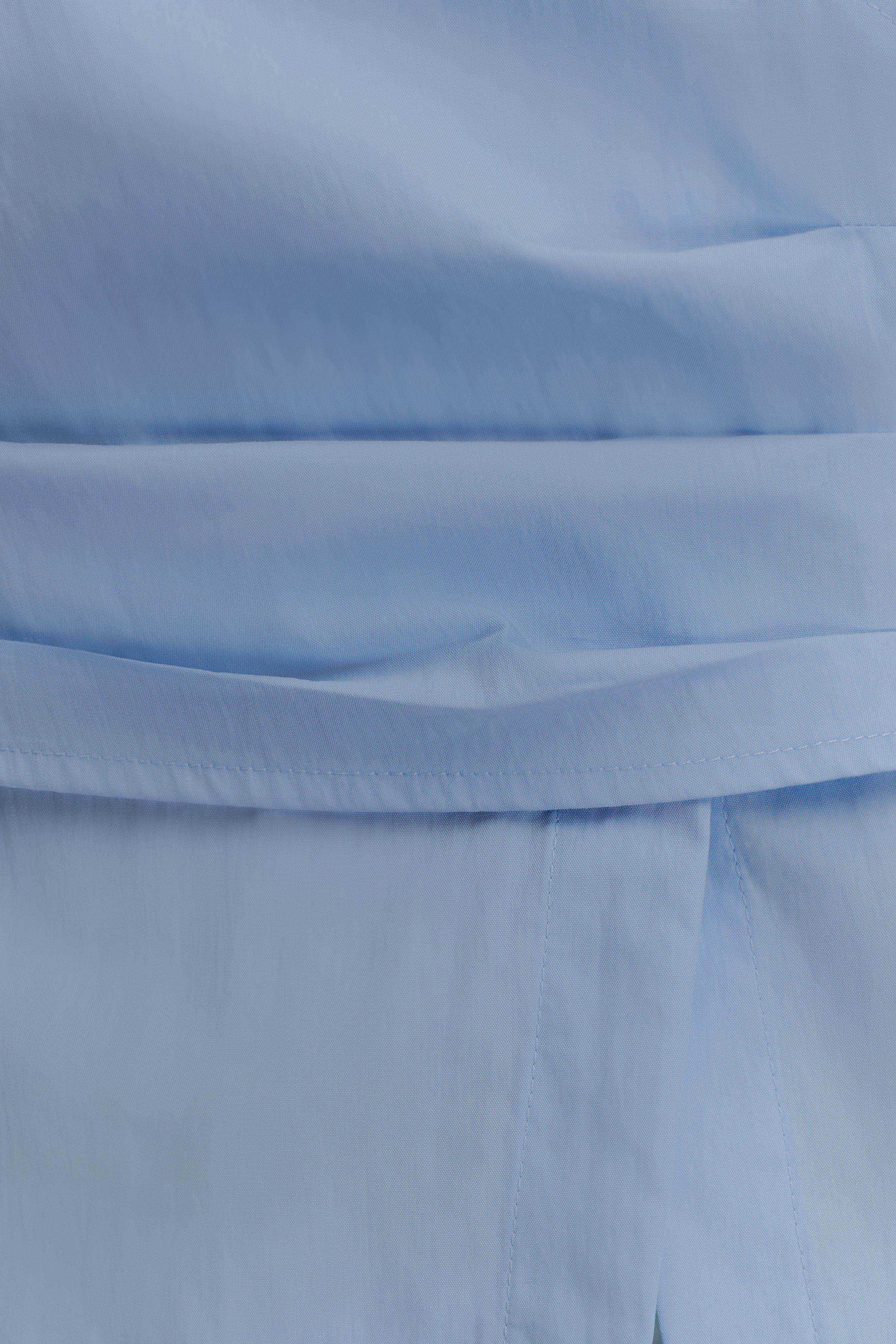 Eugenia Wrap Cotton Shirt - Blue - Image 7