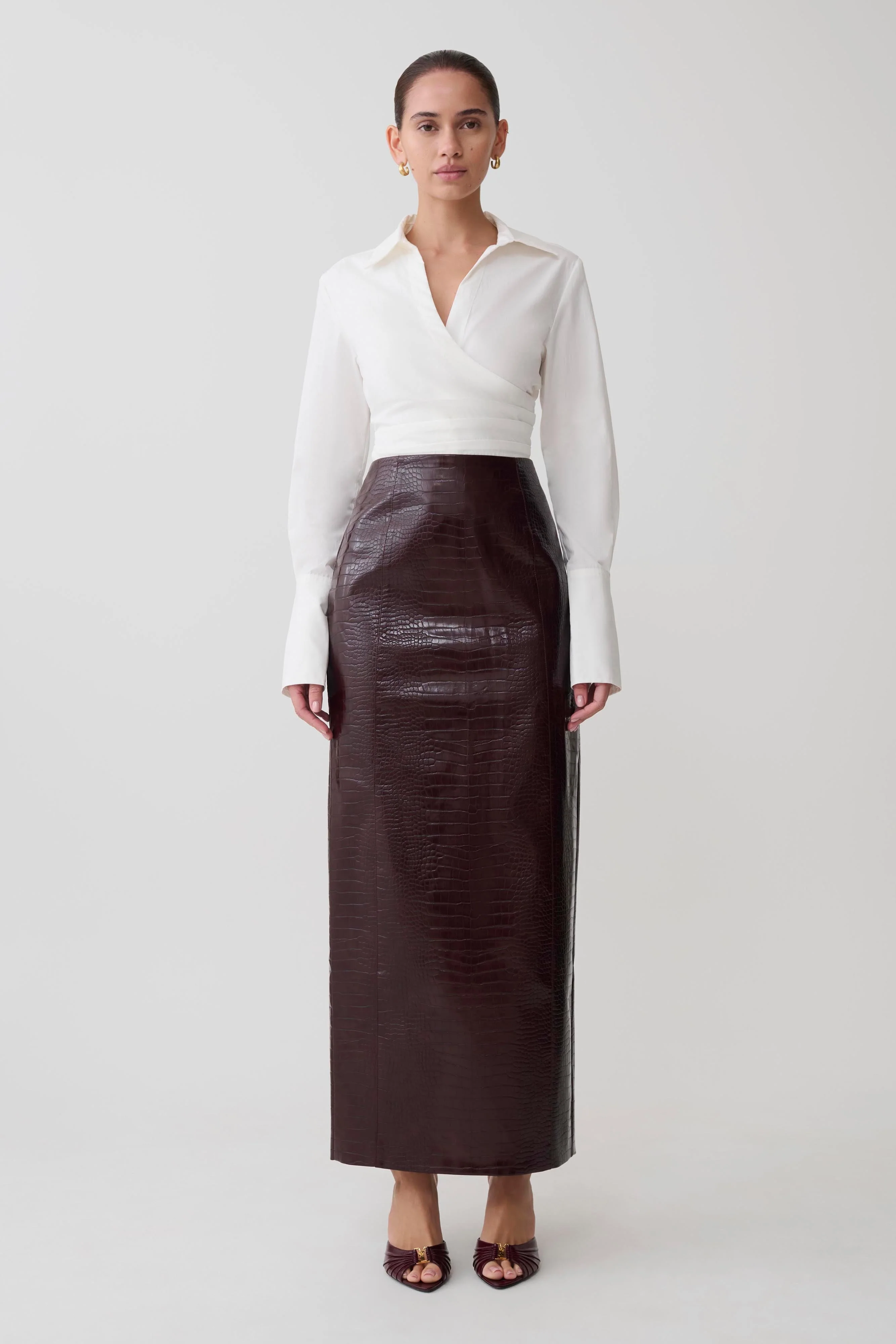 Eugenia Wrap Cotton Shirt - White - Image 4