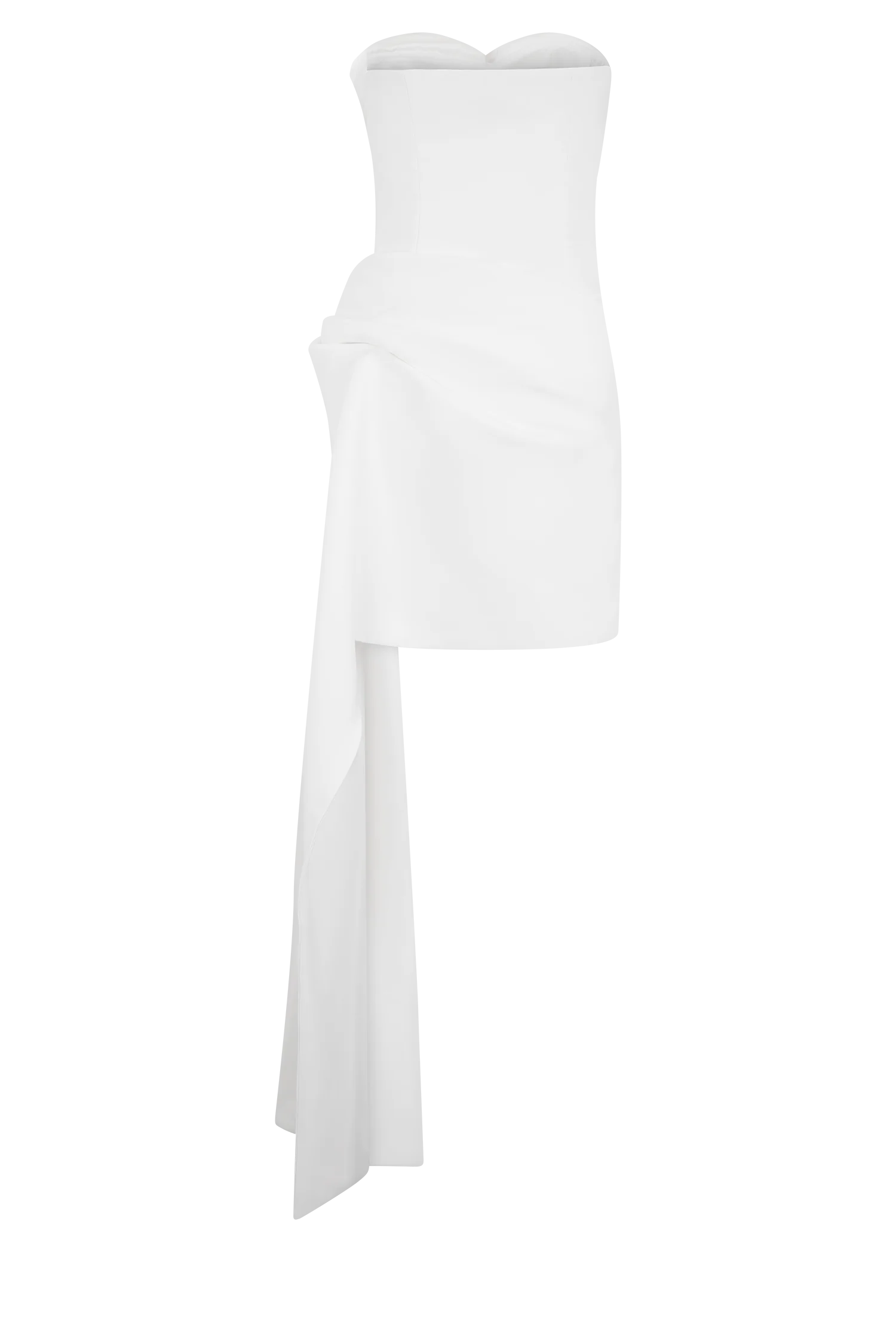 Evianna Strapless Gathered Mini Dress - White - Image 10