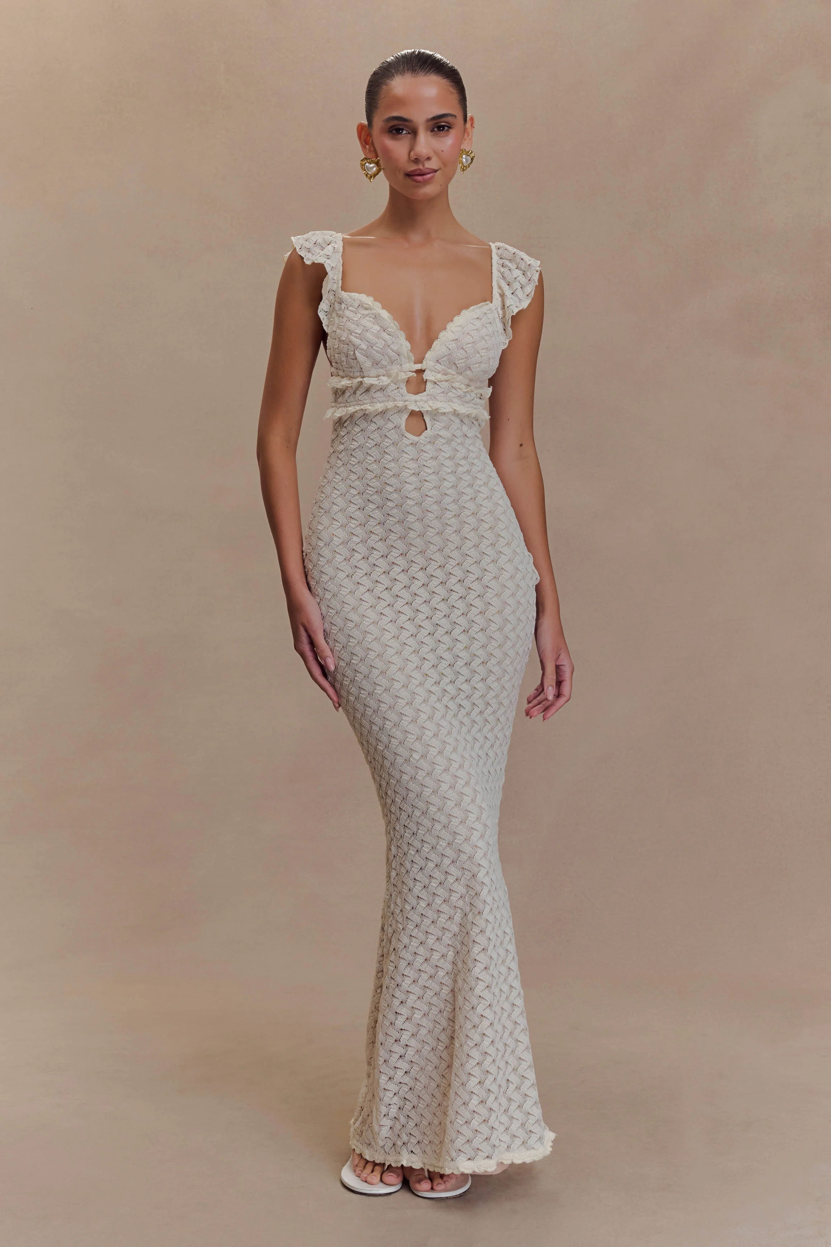 Ezra Lace Maxi Dress - Ivory - Image 2
