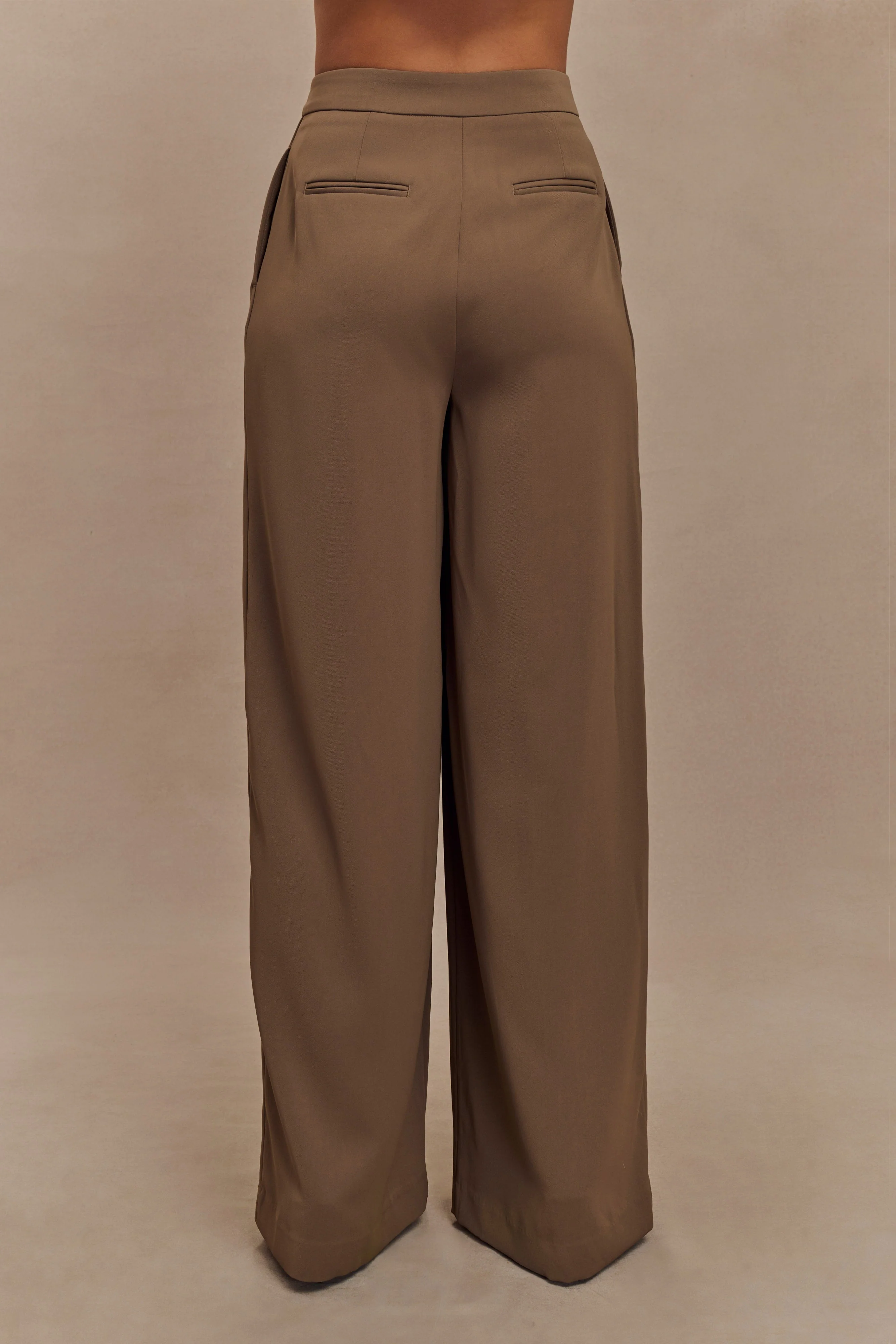 Faith Suiting Wide Leg Pant - Cacao Brown - Image 2