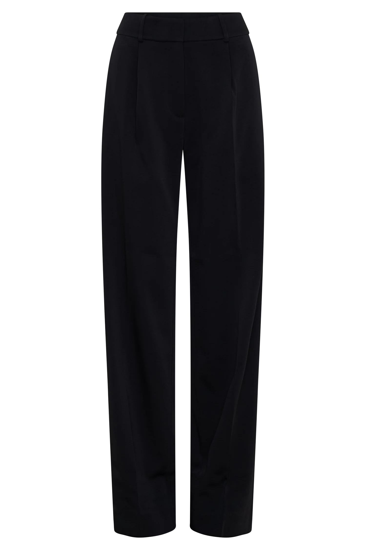 Fatima Satin Straight Leg Pant - Black - Image 9