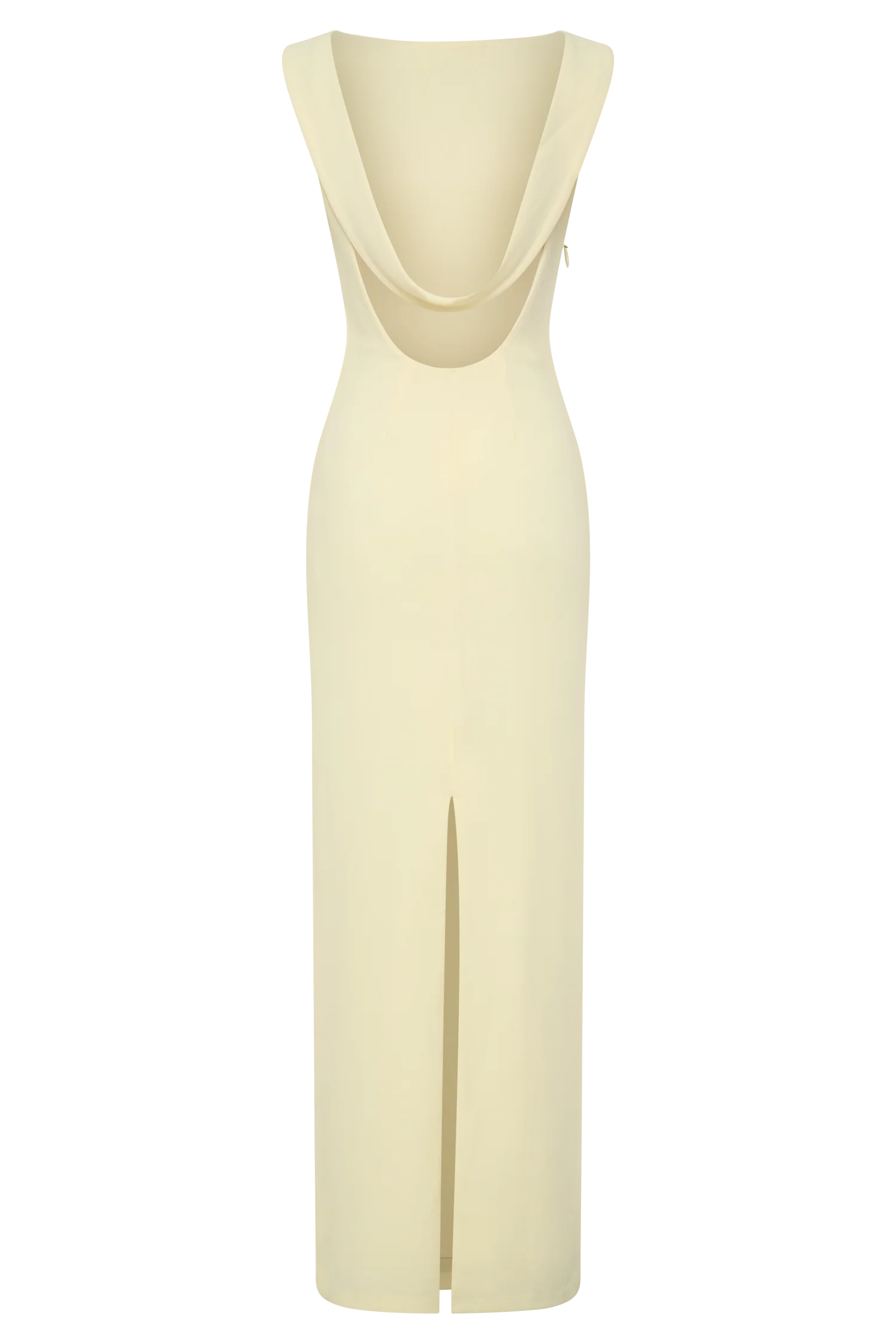 Galilea Crepe Draped Maxi Dress - Lemon - Image 10