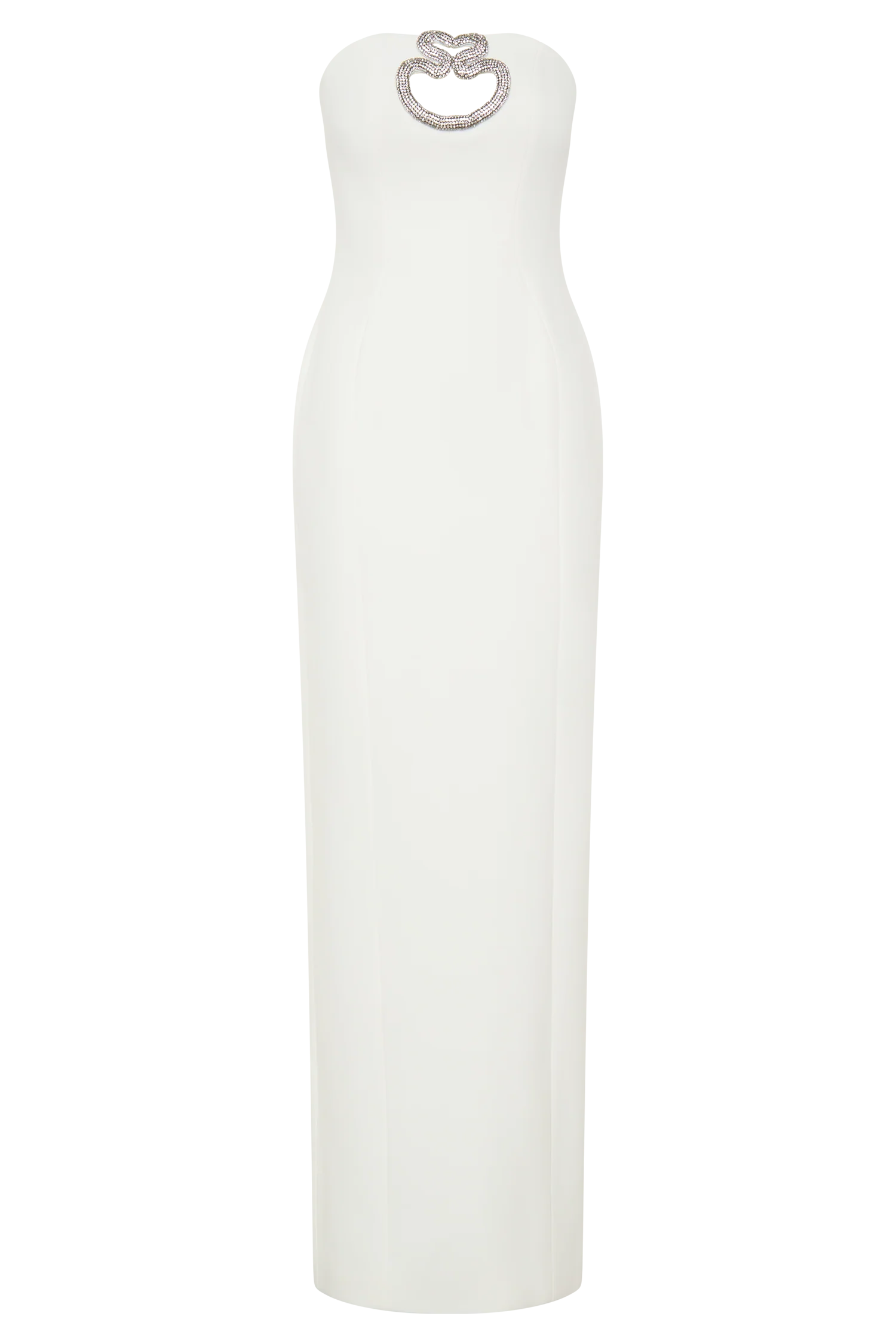 Hilda Embellished Strapless Maxi Dress - White - Image 9