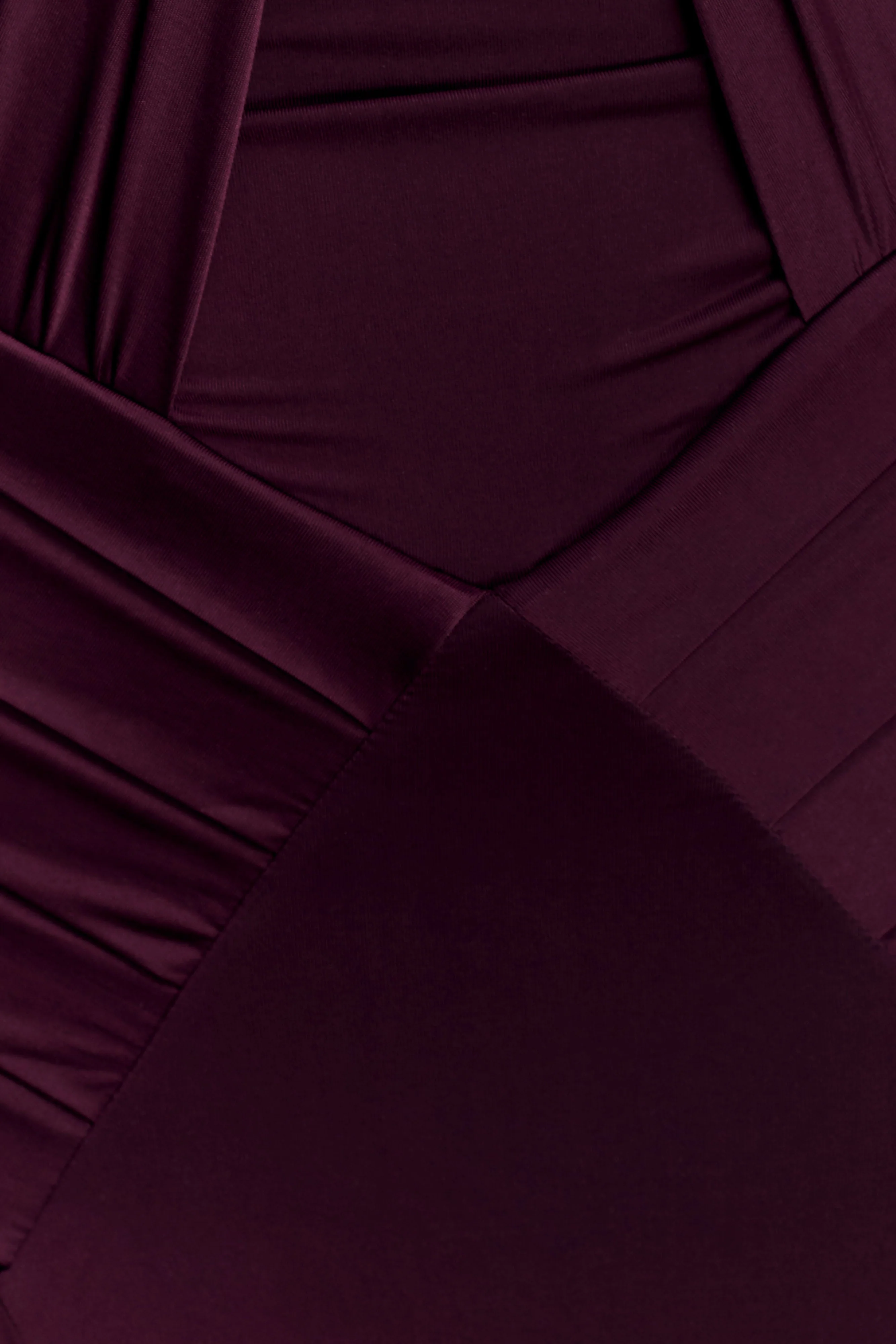 Indira Gathered Slinky Halter Maxi Dress - Mahogany - Image 5