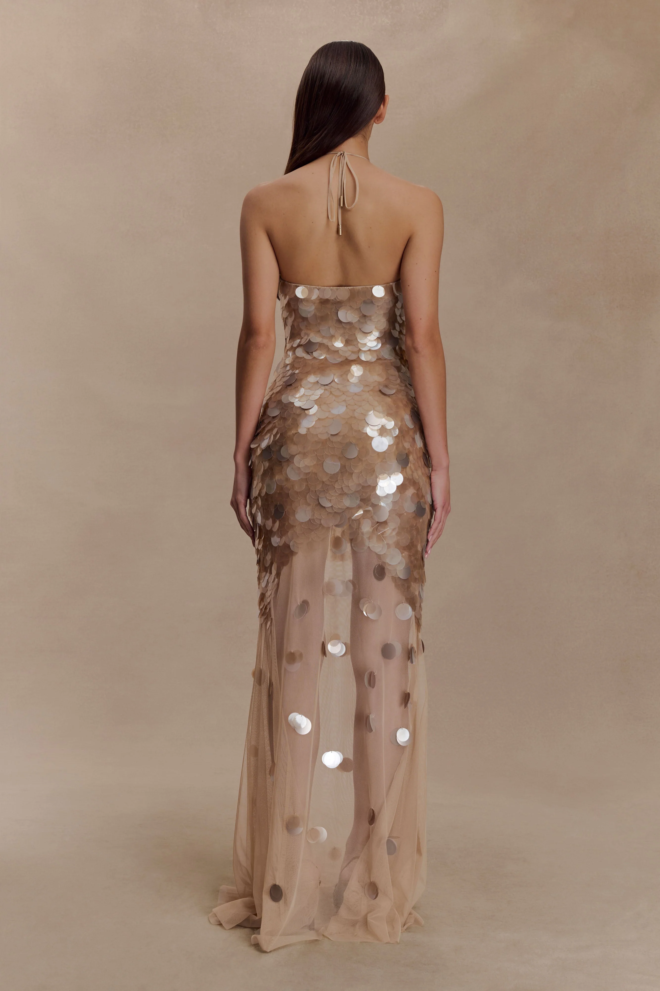 Jenny Hand Embellished Maxi Dress - Gold - Image 7