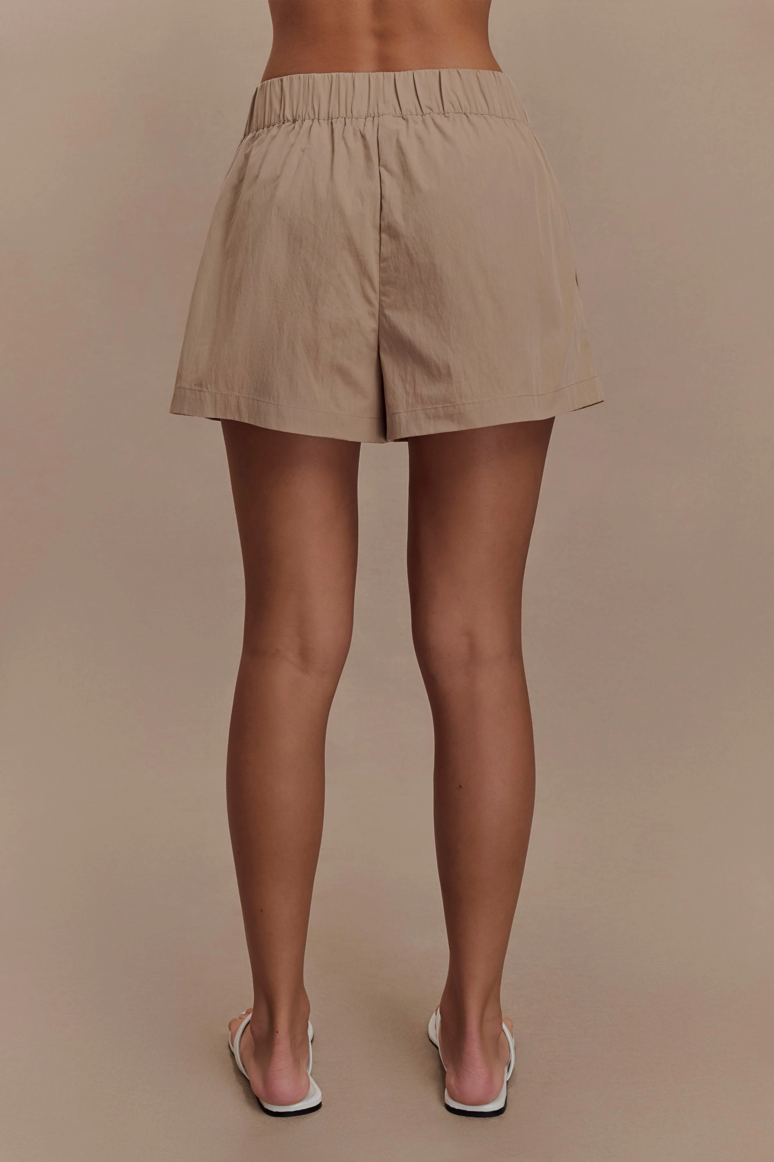 Johanna Cotton Relaxed Shorts - Sand - Image 3