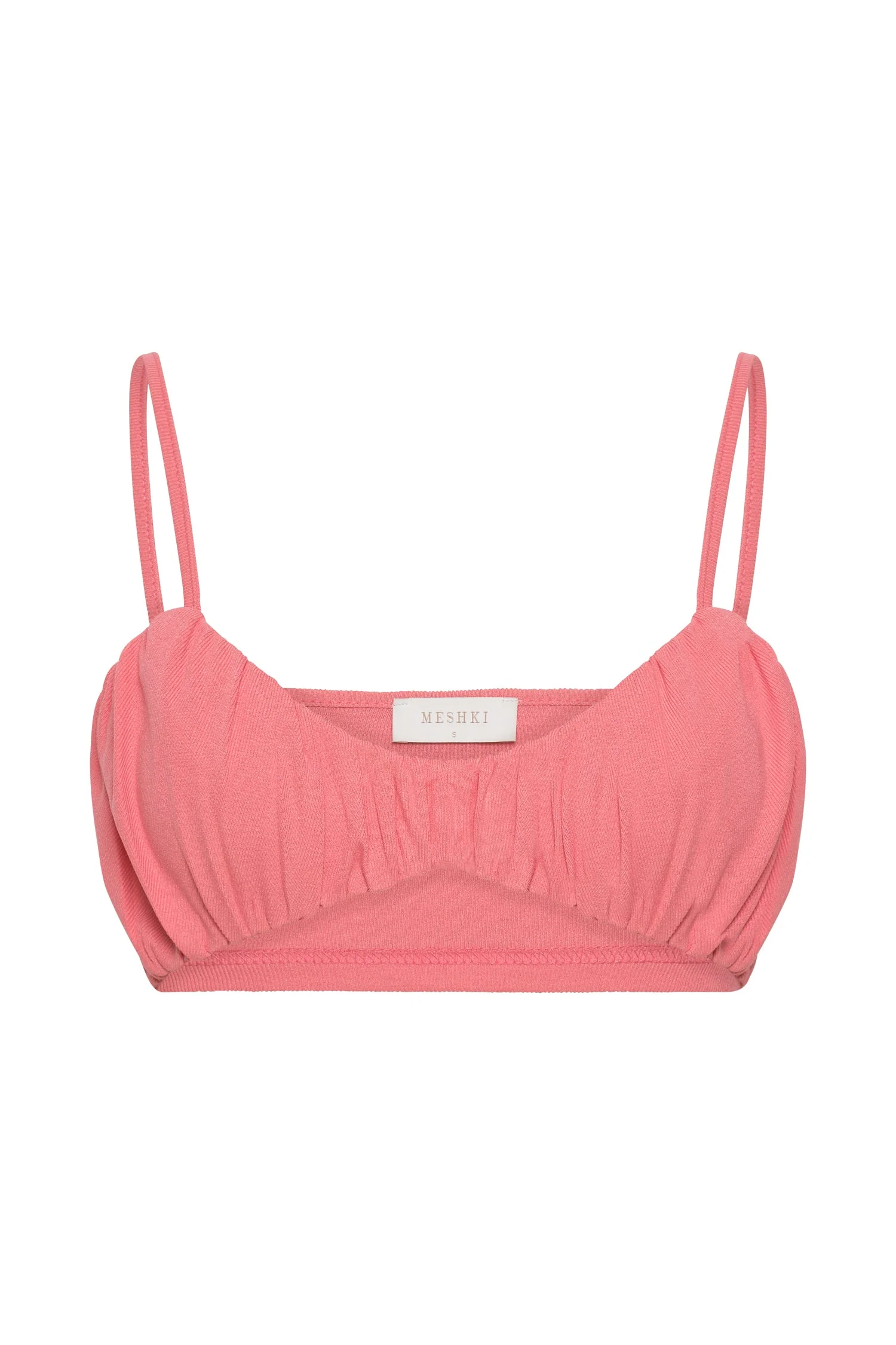 Jordan Ruched Front V Front Top - Pink - Image 8
