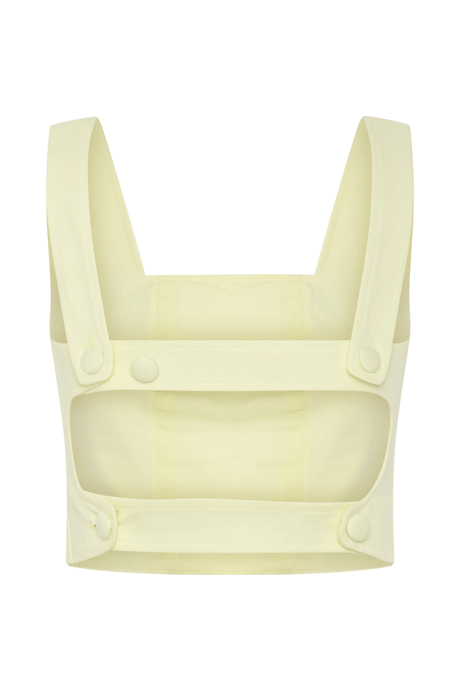 Josephine Crop Top With Open Back - Lemon - Image 8